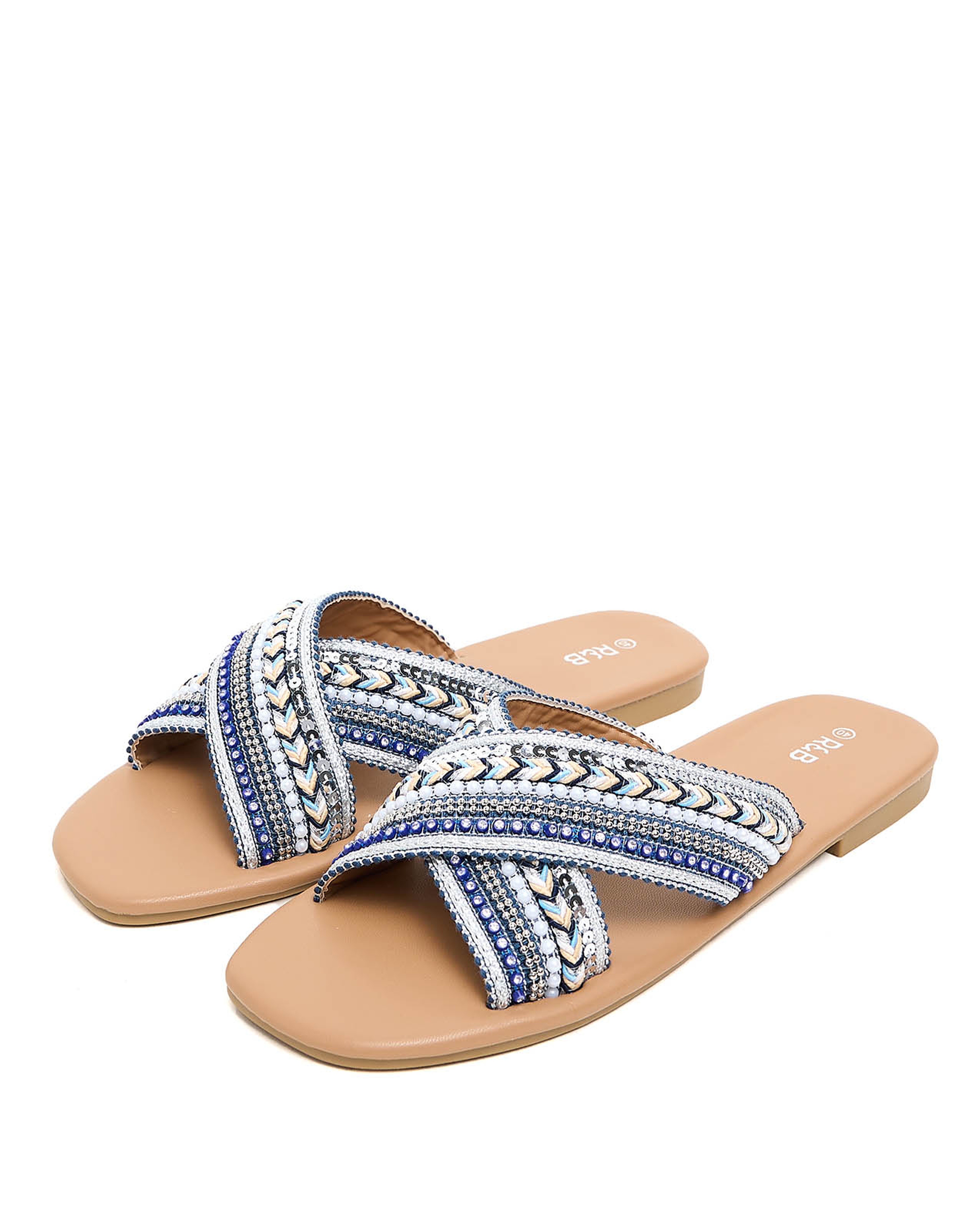 Embellished Flat Sandals