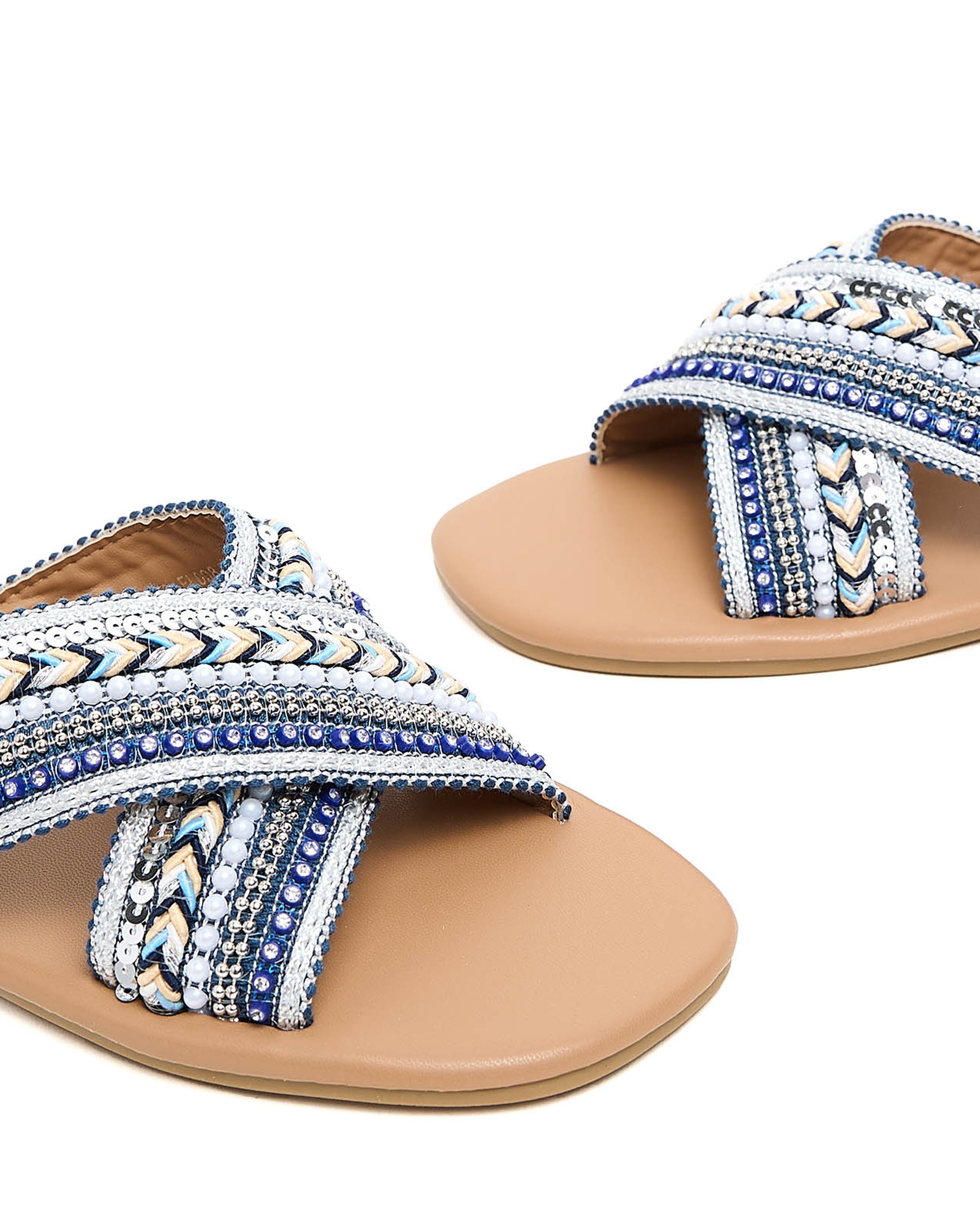 Embellished Flat Sandals