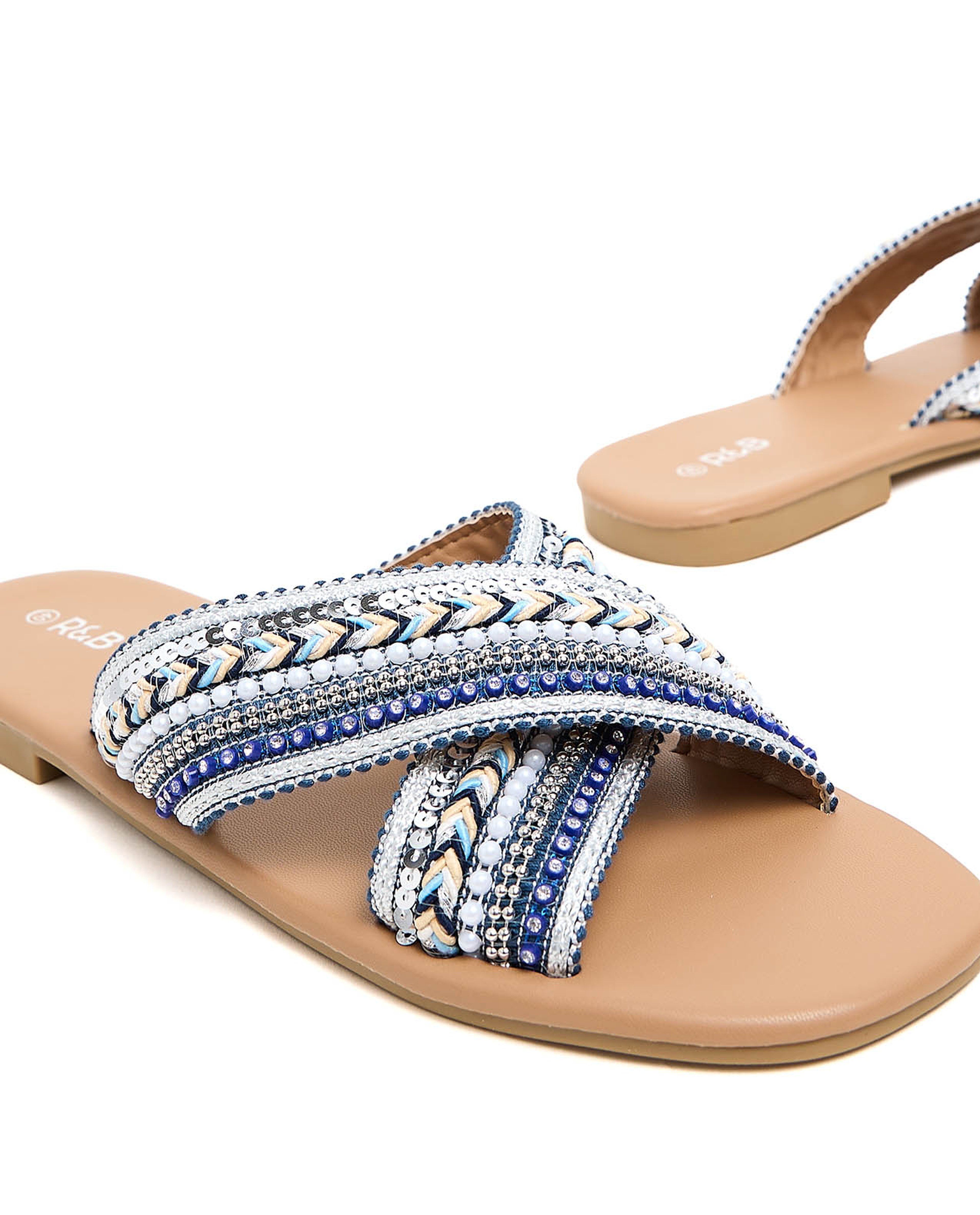 Embellished Flat Sandals