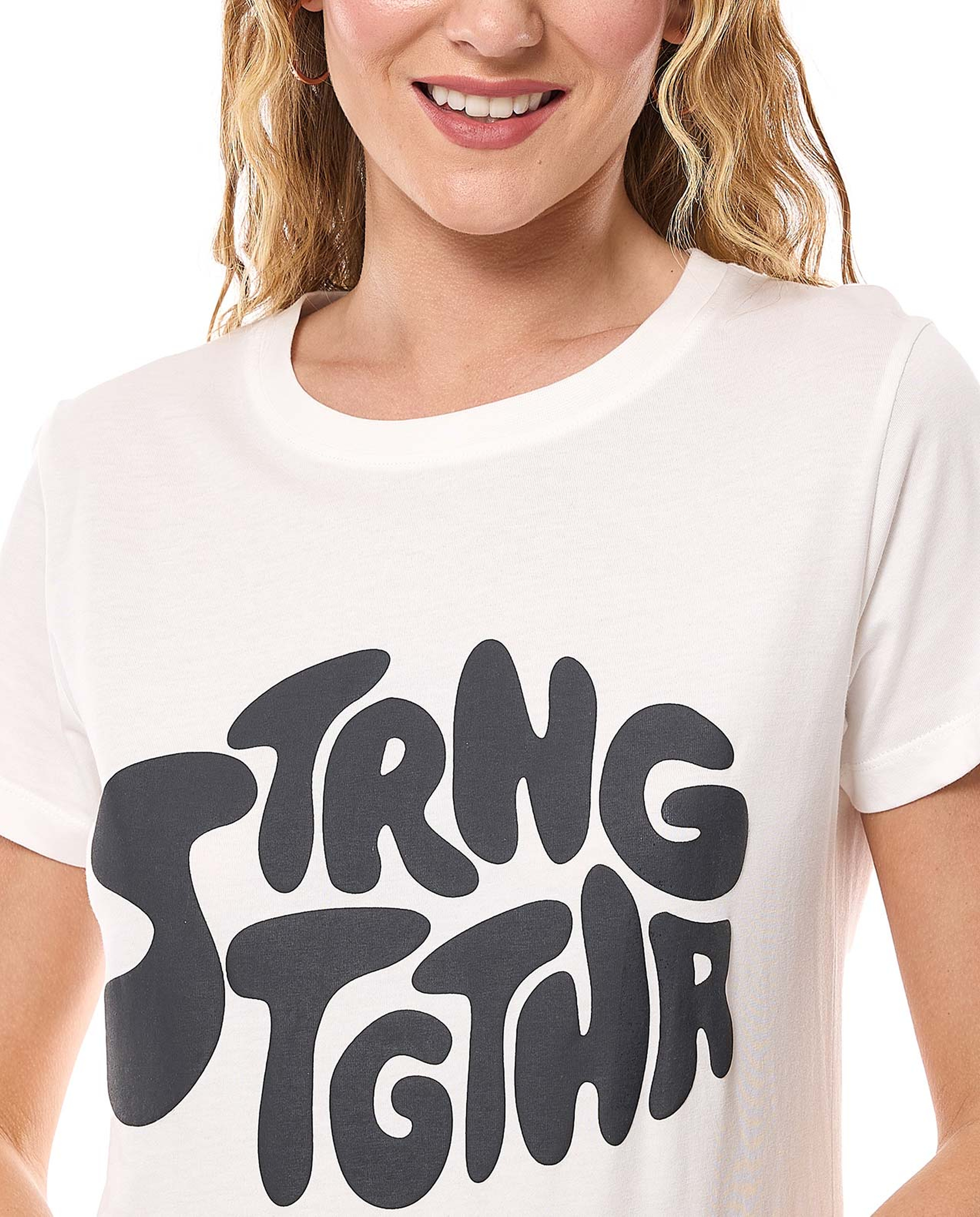 Printed T-Shirt with Crew Neck and Short Sleeves