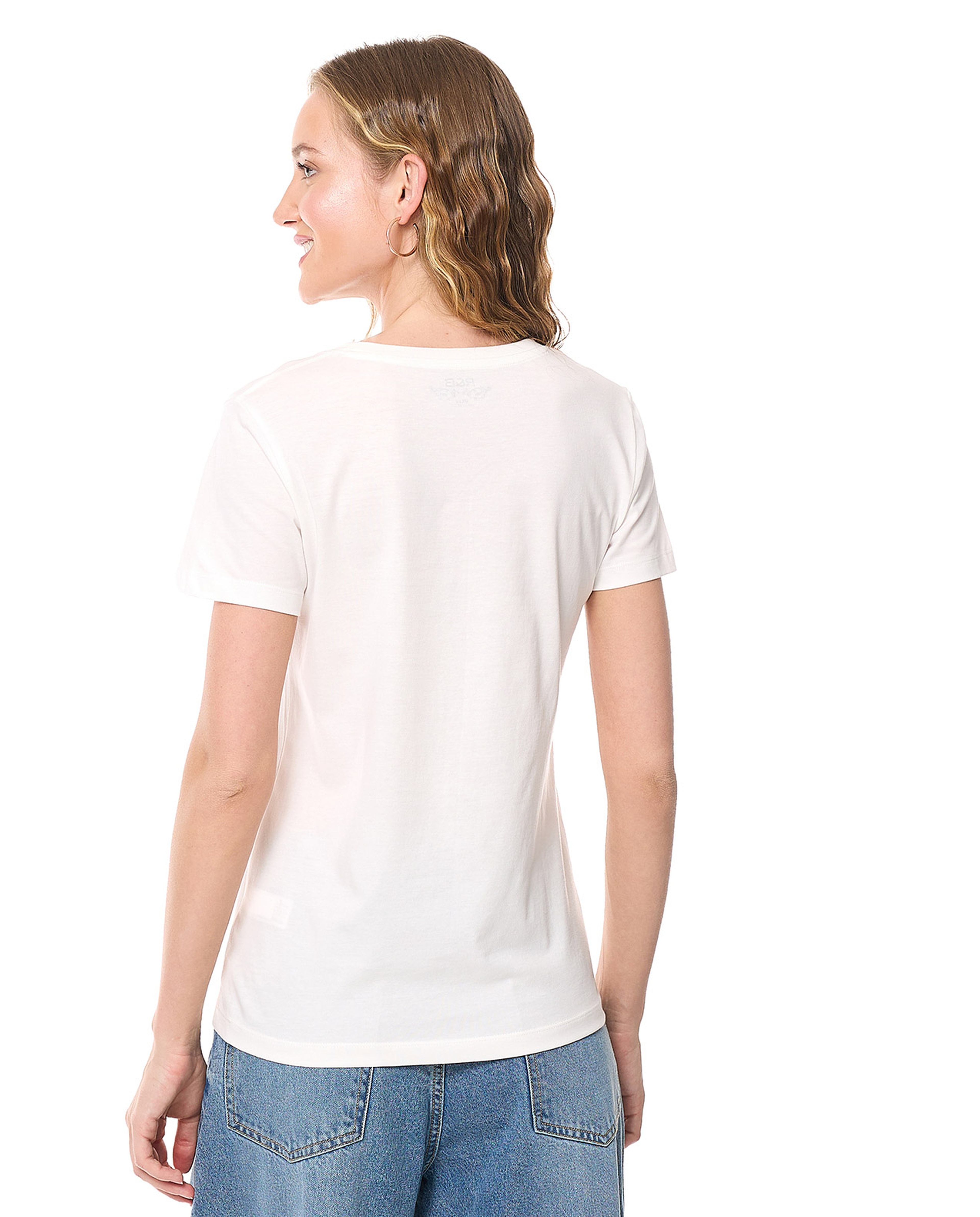 Printed T-Shirt with Crew Neck and Short Sleeves