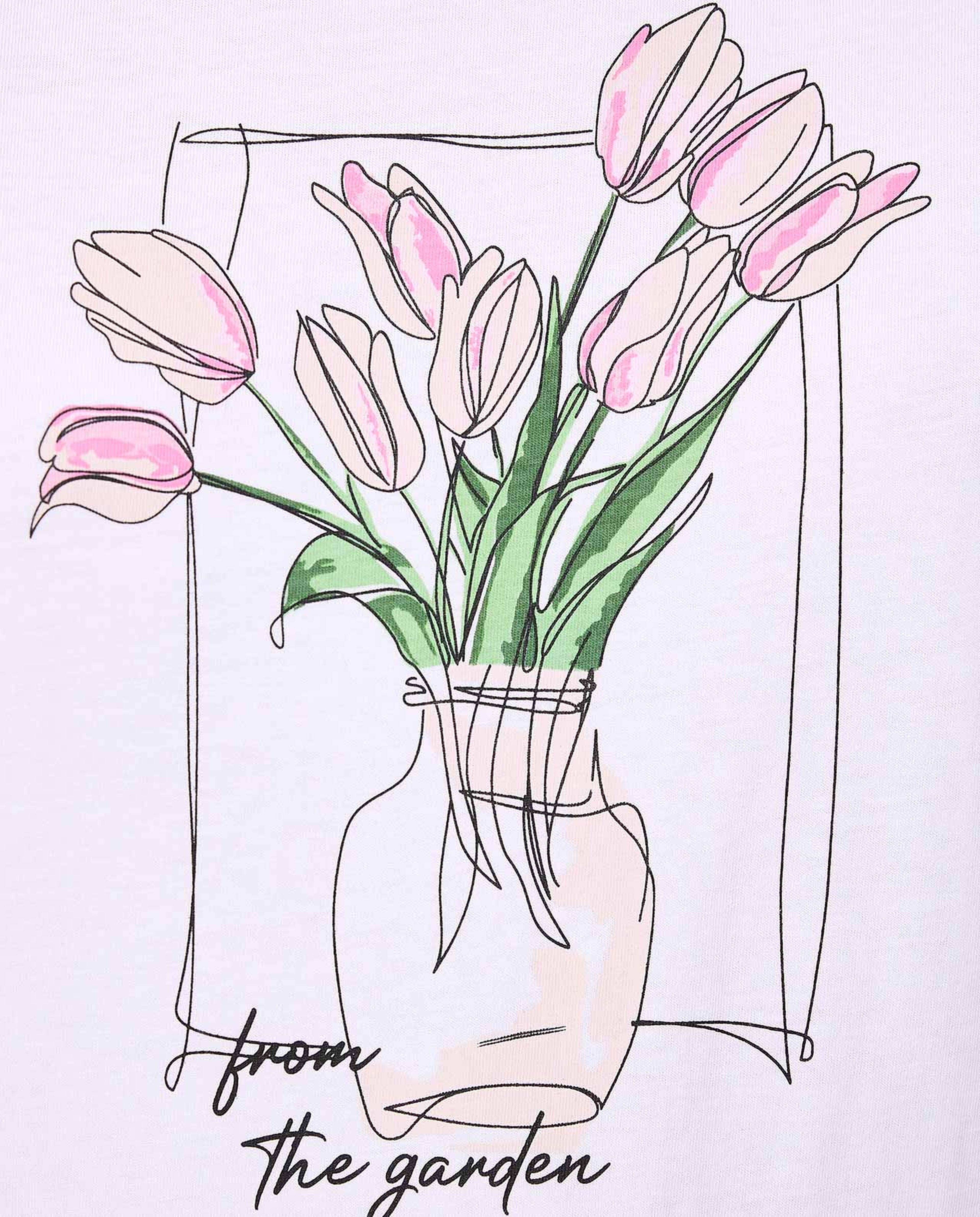 Printed T-Shirt with Crew Neck and Short Sleeves