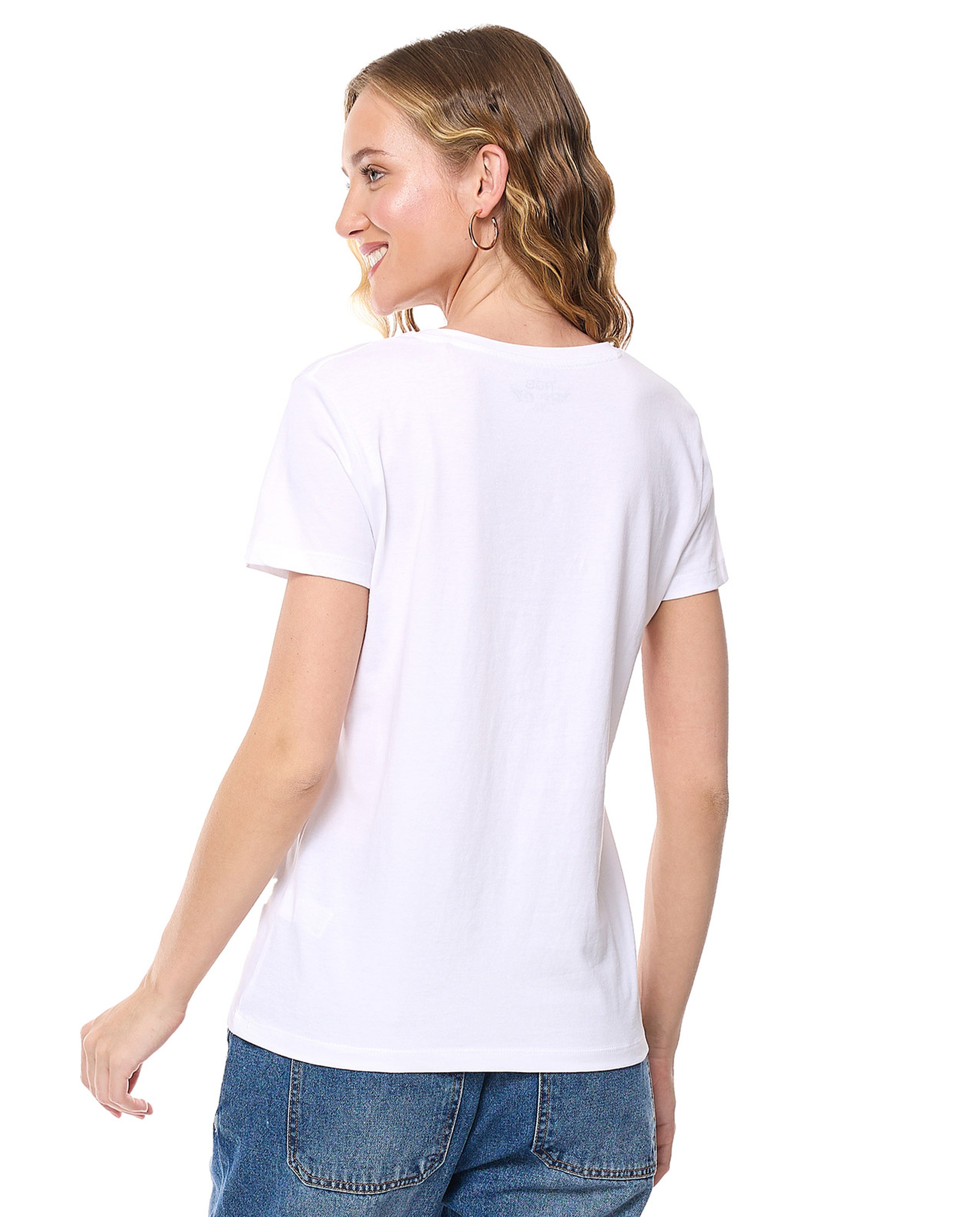 Printed T-Shirt with Crew Neck and Short Sleeves