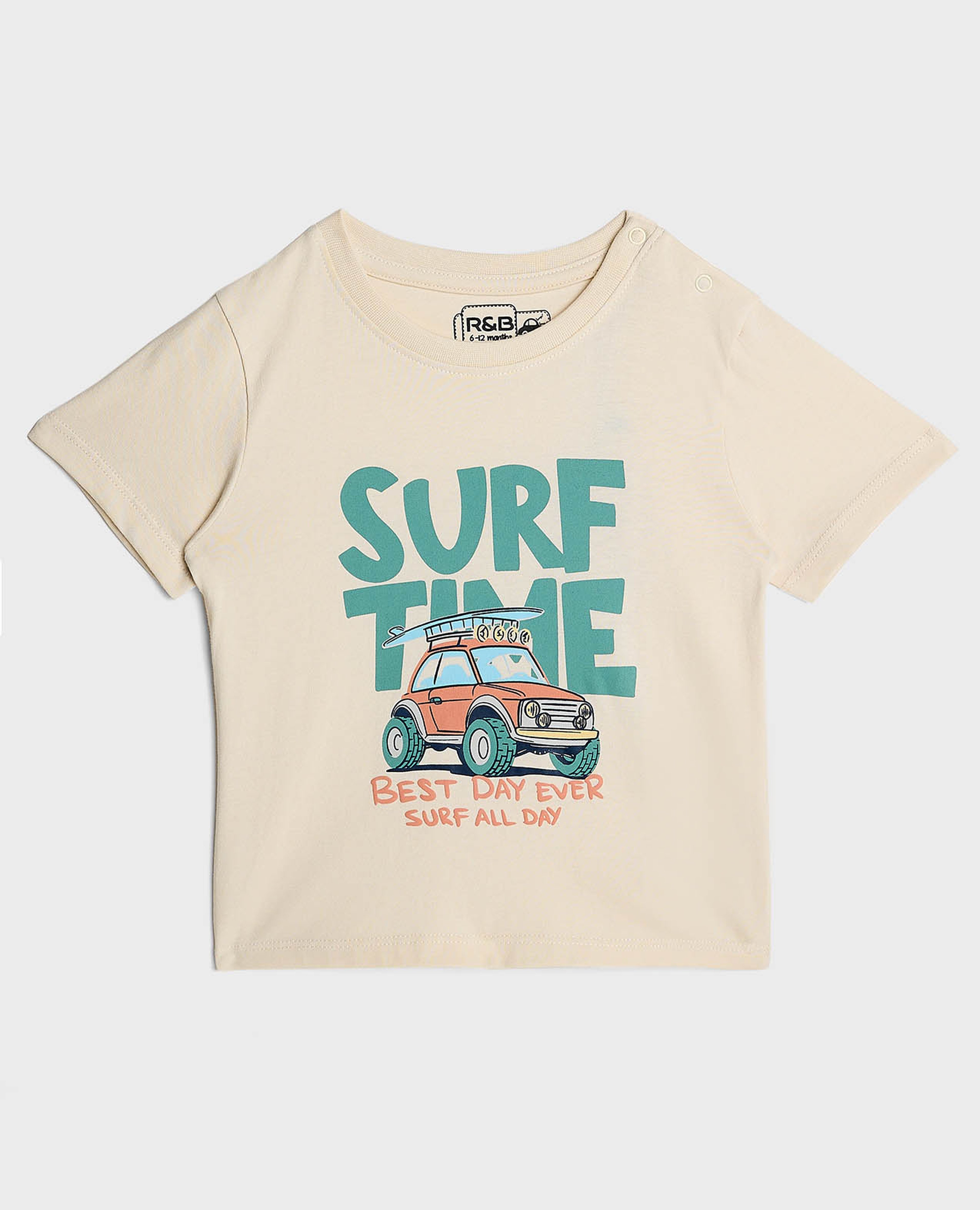 Printed T-Shirt with Crew Neck and Short Sleeves