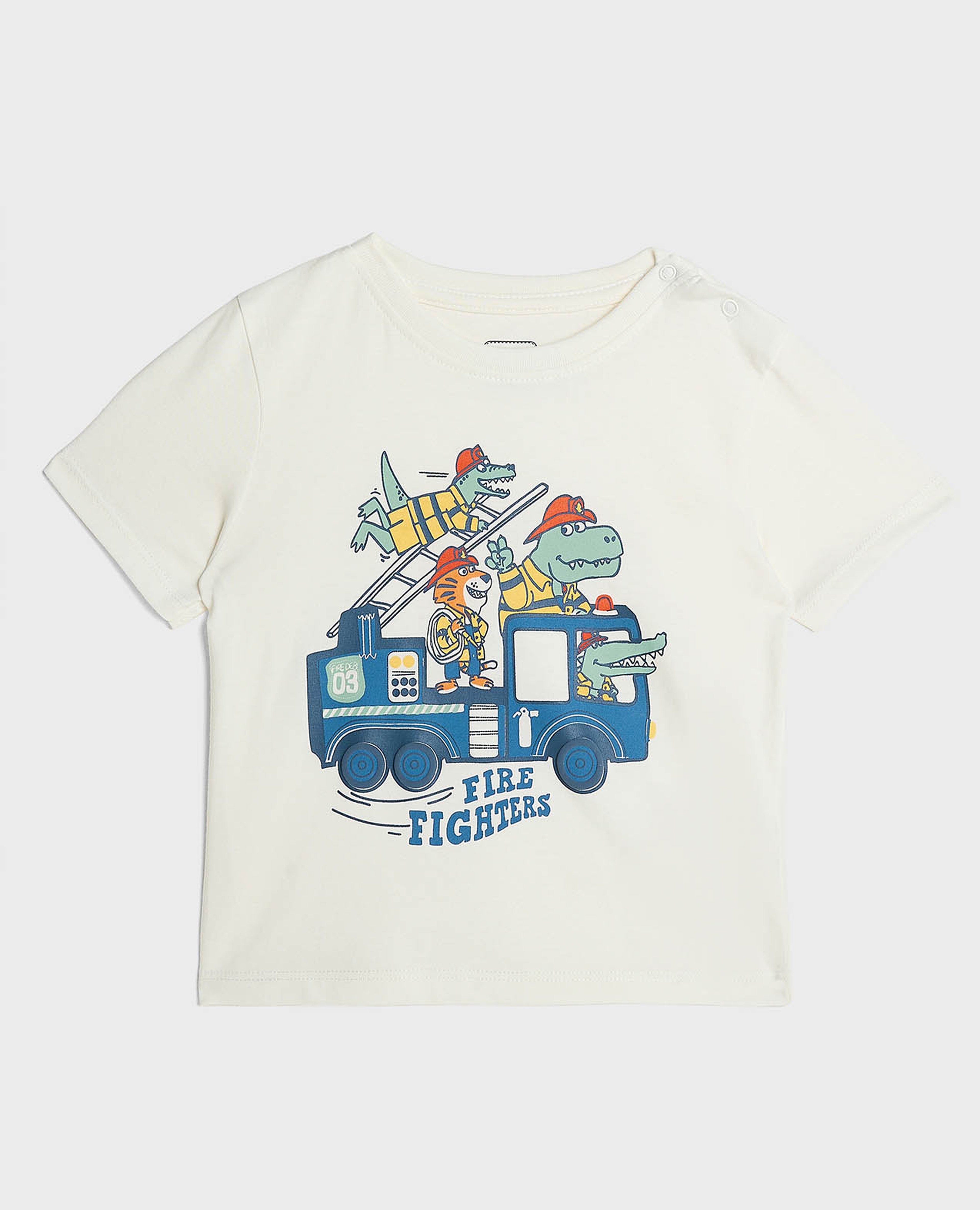 Printed T-Shirt with Crew Neck and Short Sleeves