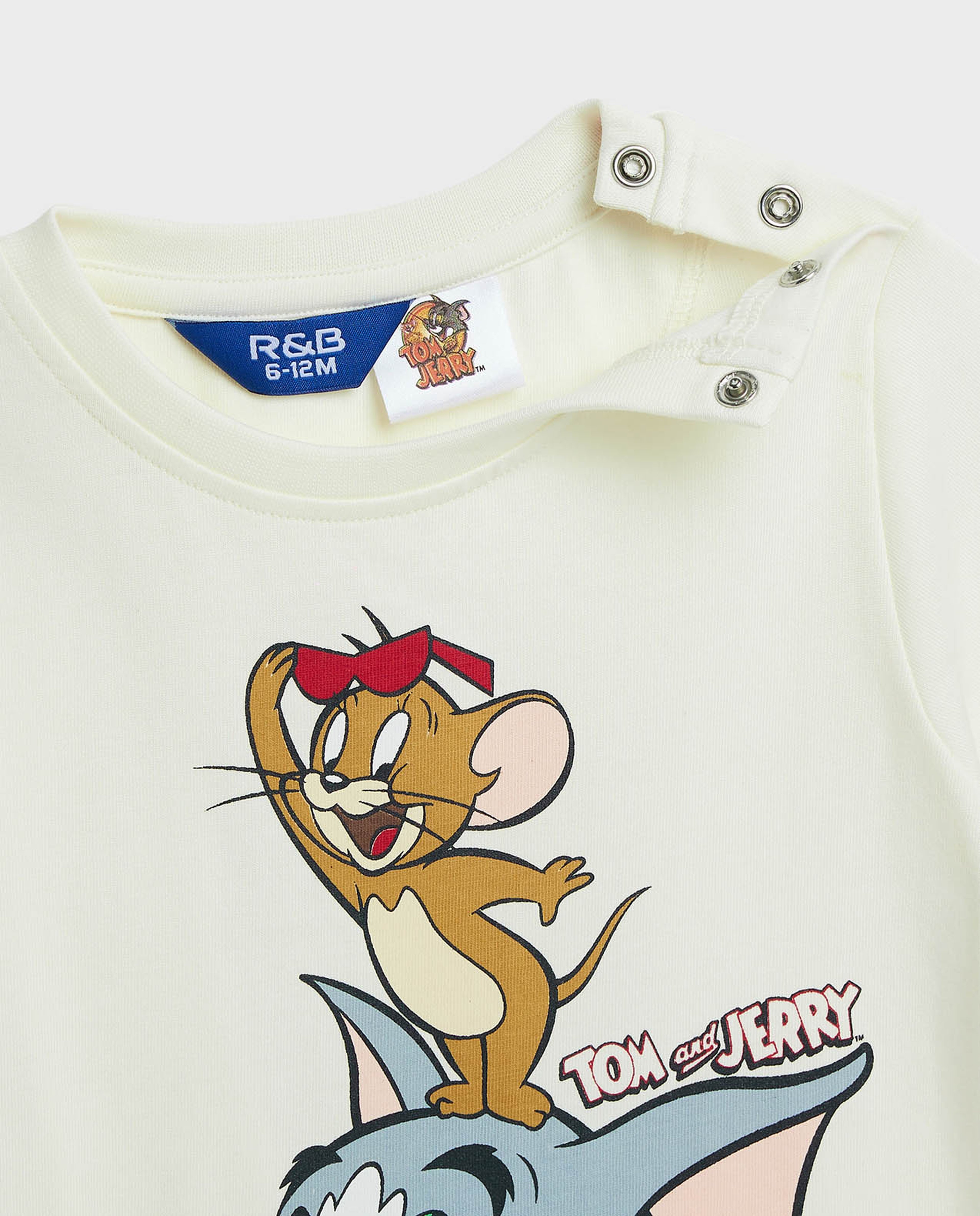 2 Pack Tom & Jerry Printed T-Shirts with Short Sleeves