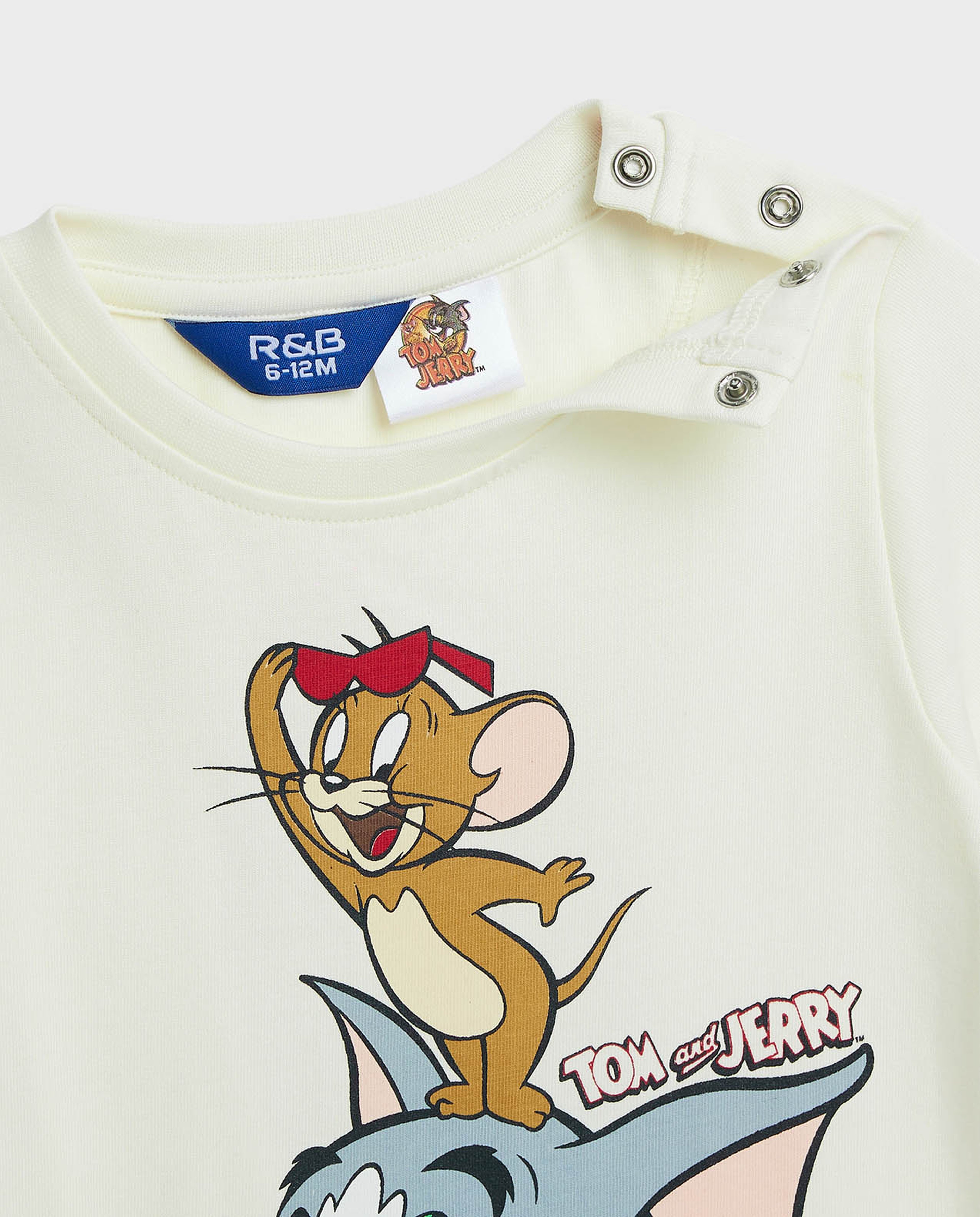 2 Pack Tom & Jerry Printed T-Shirts with Short Sleeves