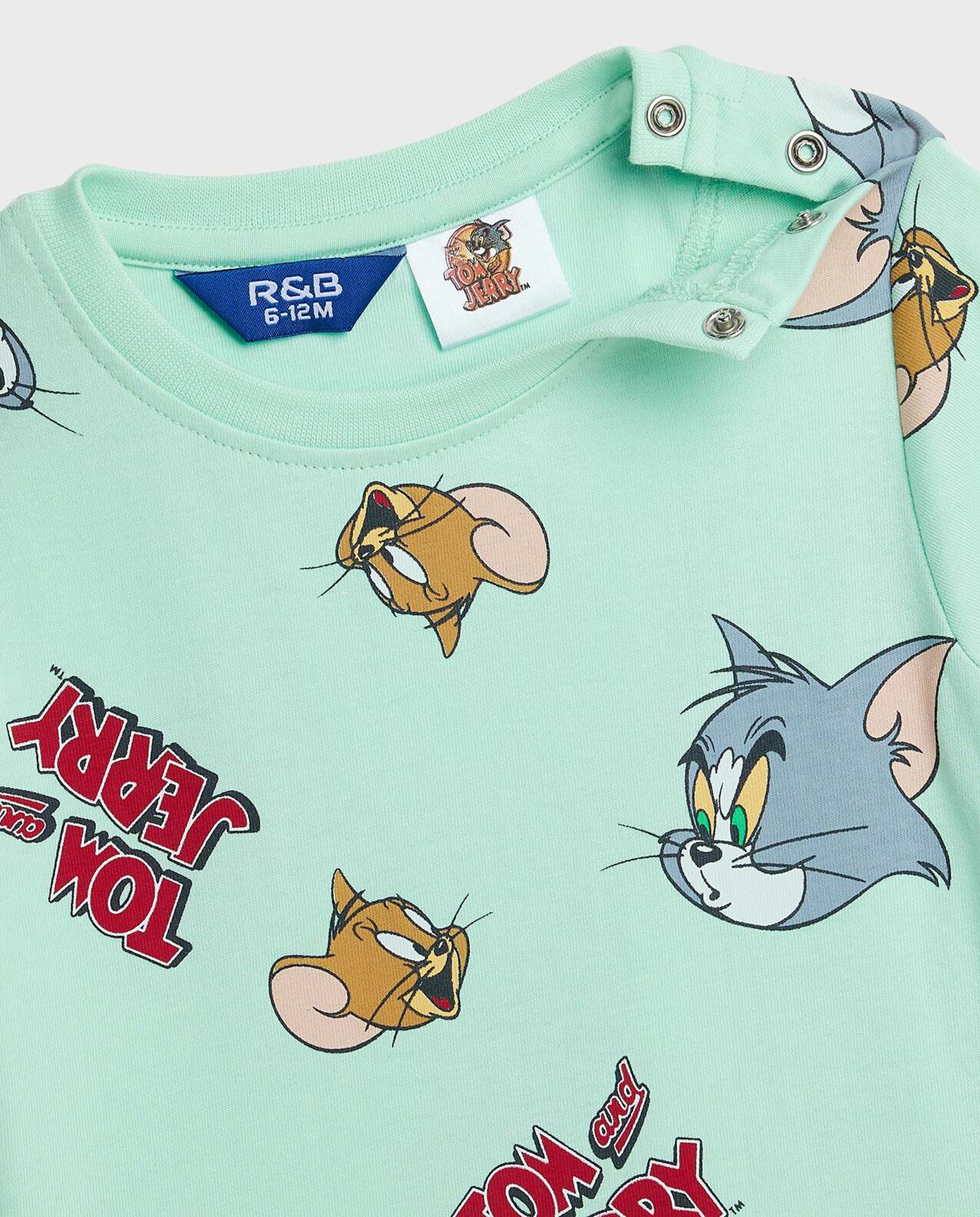 2 Pack Tom & Jerry Printed T-Shirts with Short Sleeves