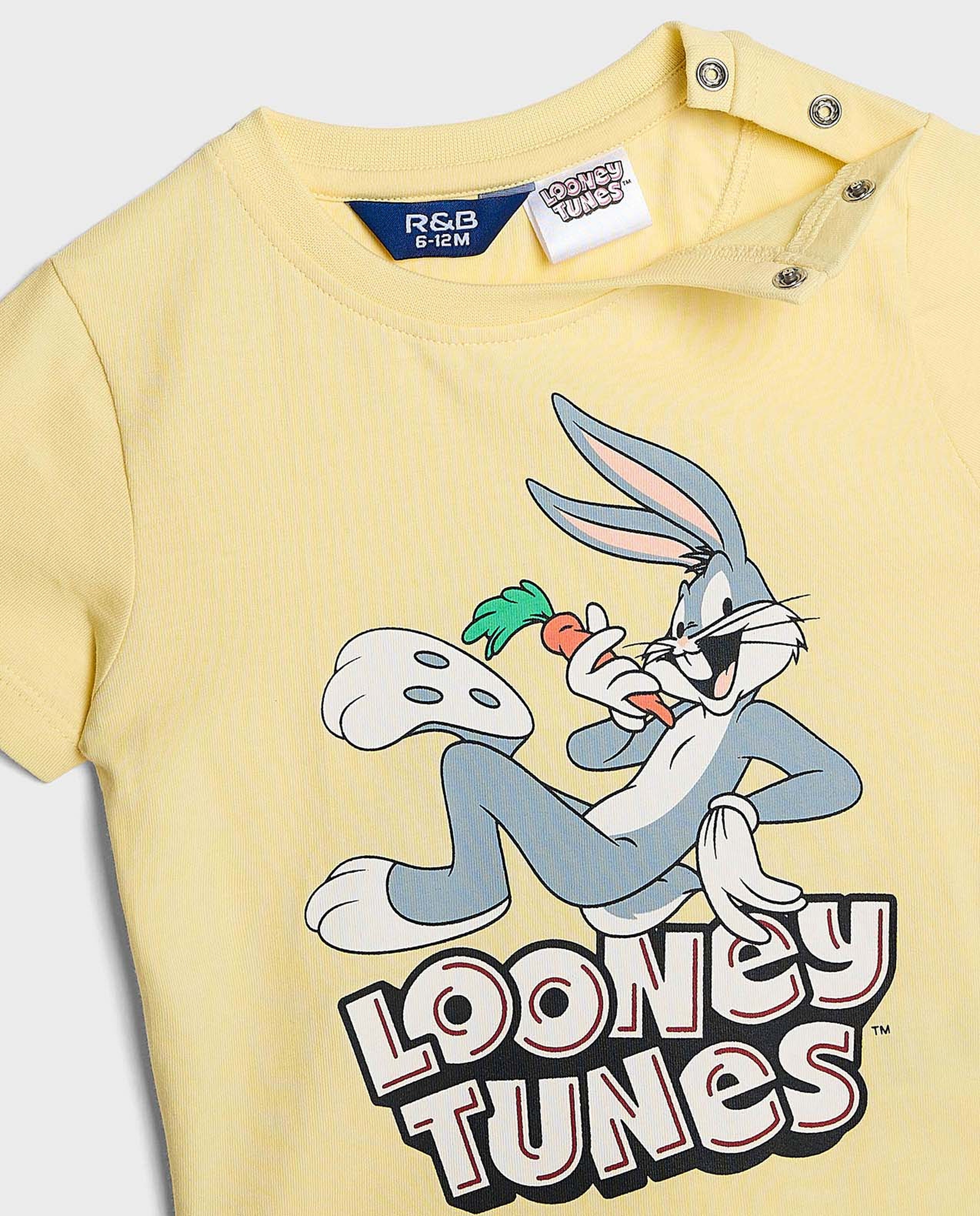 2 Pack Bugs Bunny Printed T-Shirts with Short Sleeves