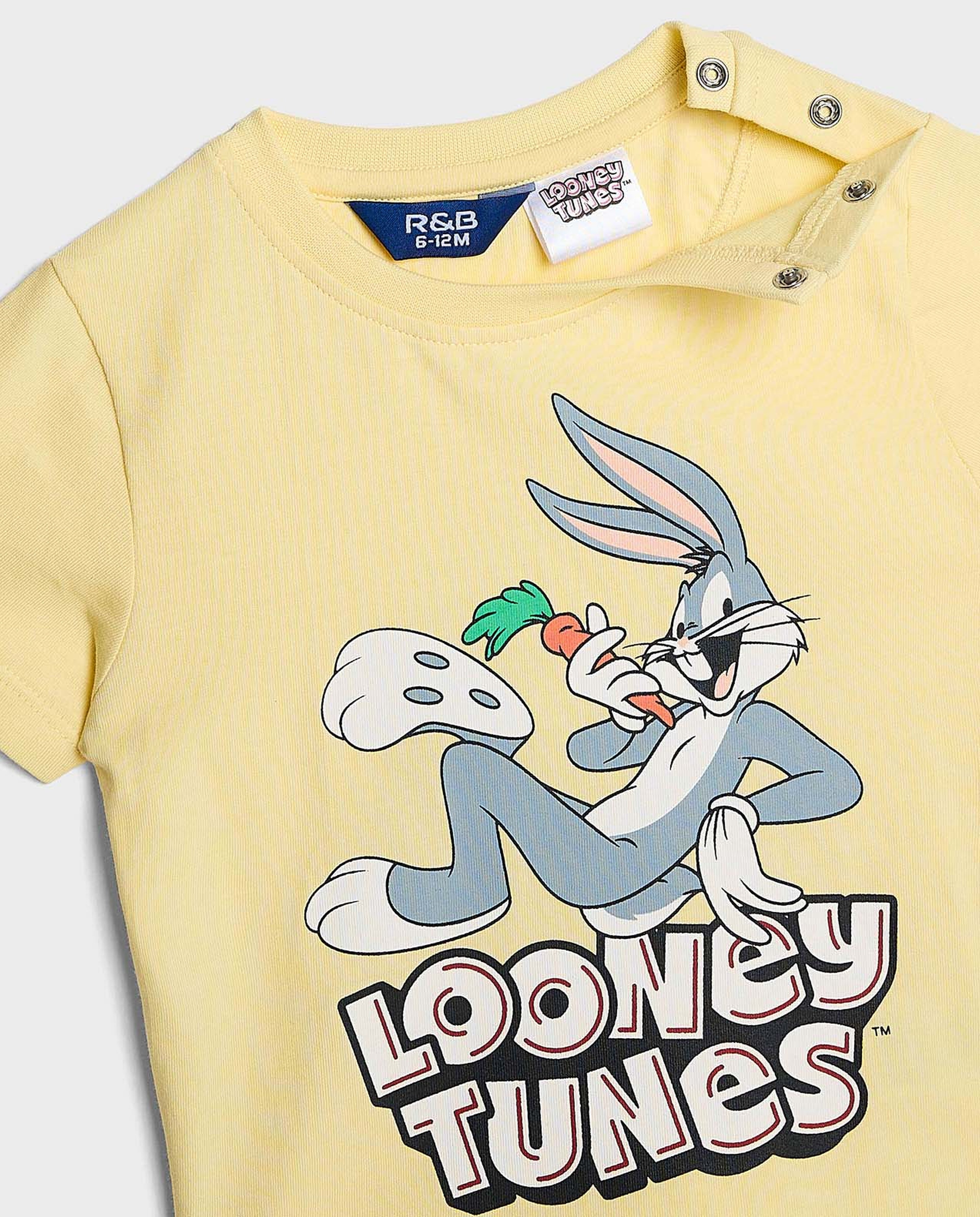 2 Pack Bugs Bunny Printed T-Shirts with Short Sleeves
