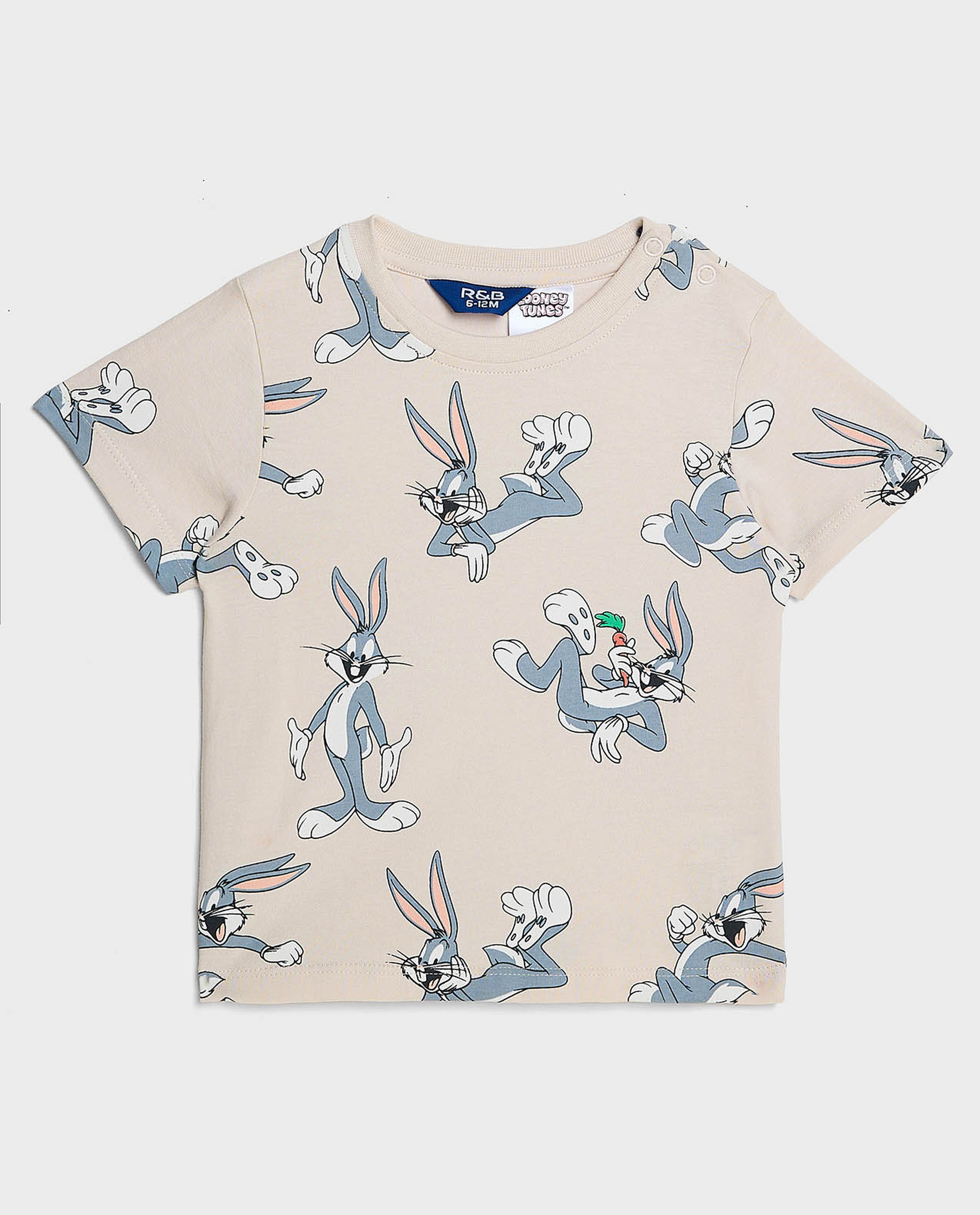 2 Pack Bugs Bunny Printed T-Shirts with Short Sleeves