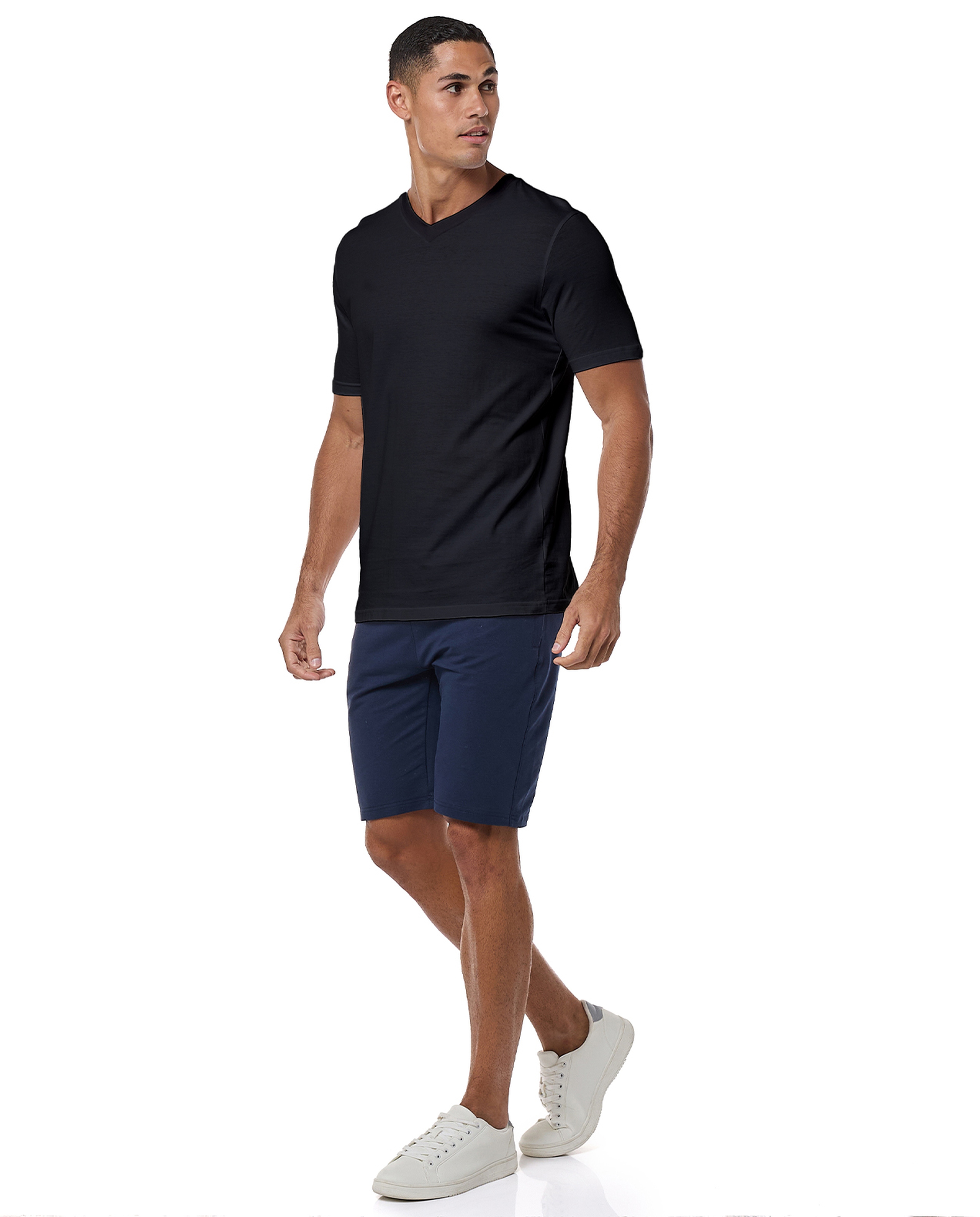 Solid T-Shirt with Crew Neck and Short Sleeves