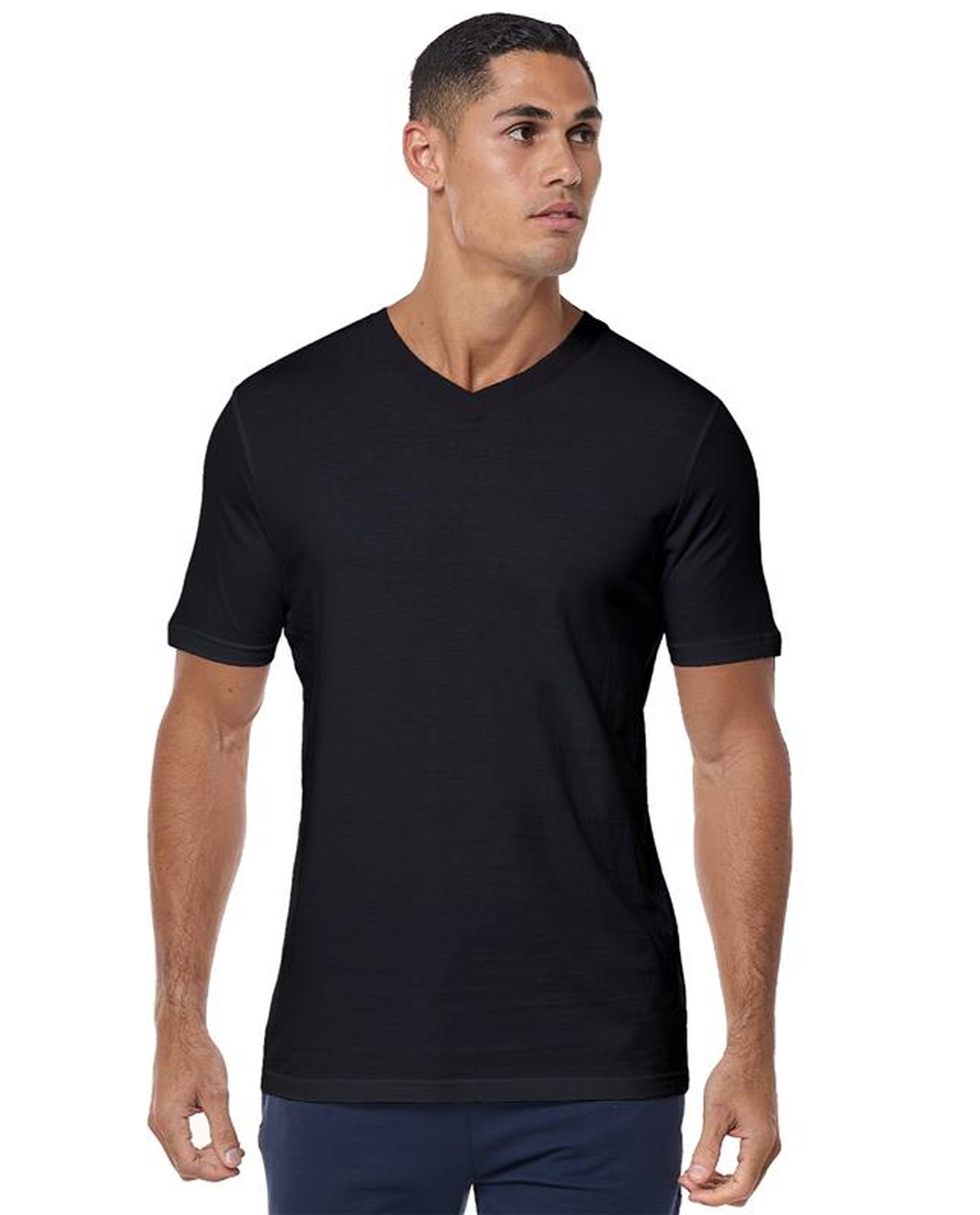 Solid T-Shirt with Crew Neck and Short Sleeves