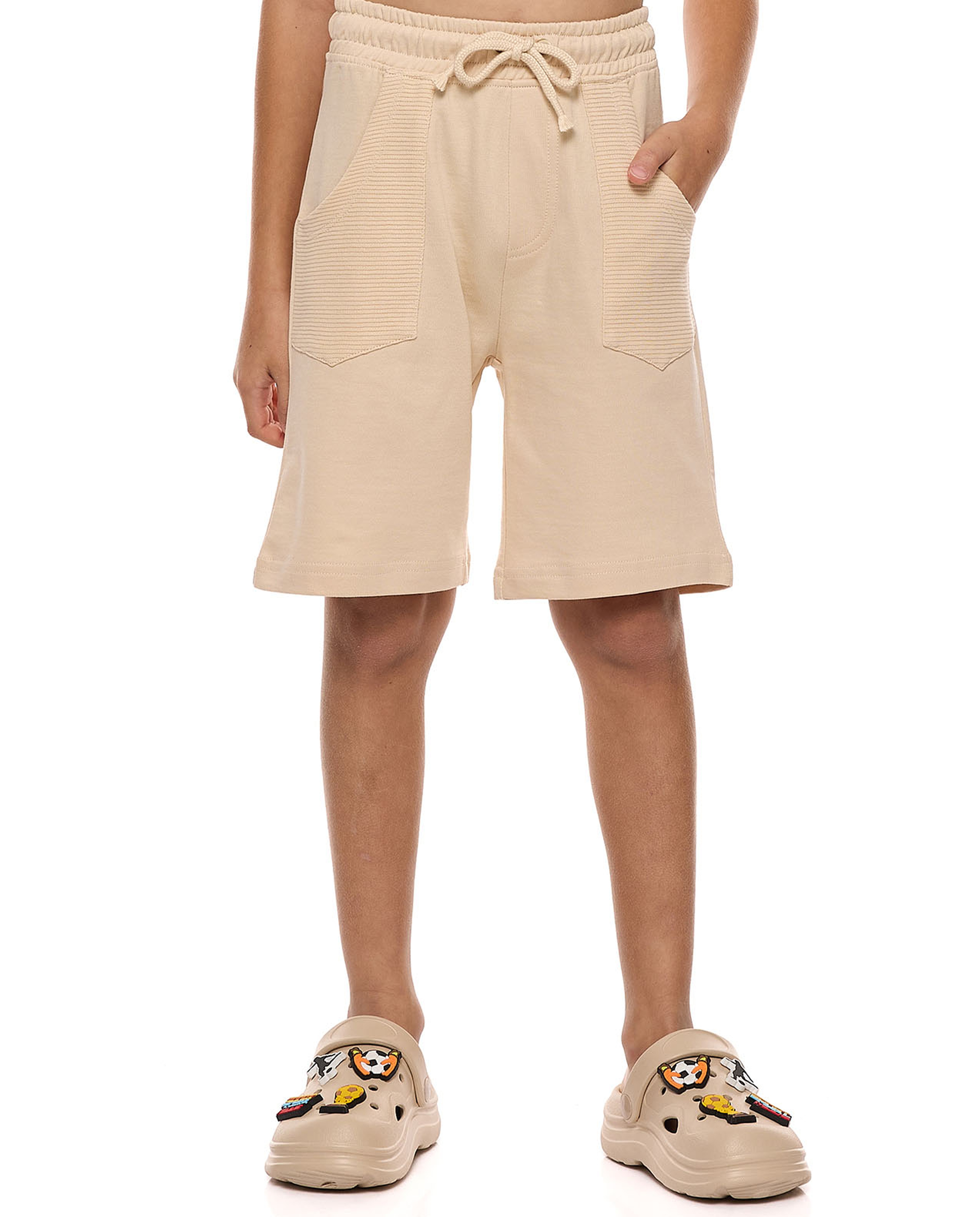 Solid Shorts with Drawstring Waist