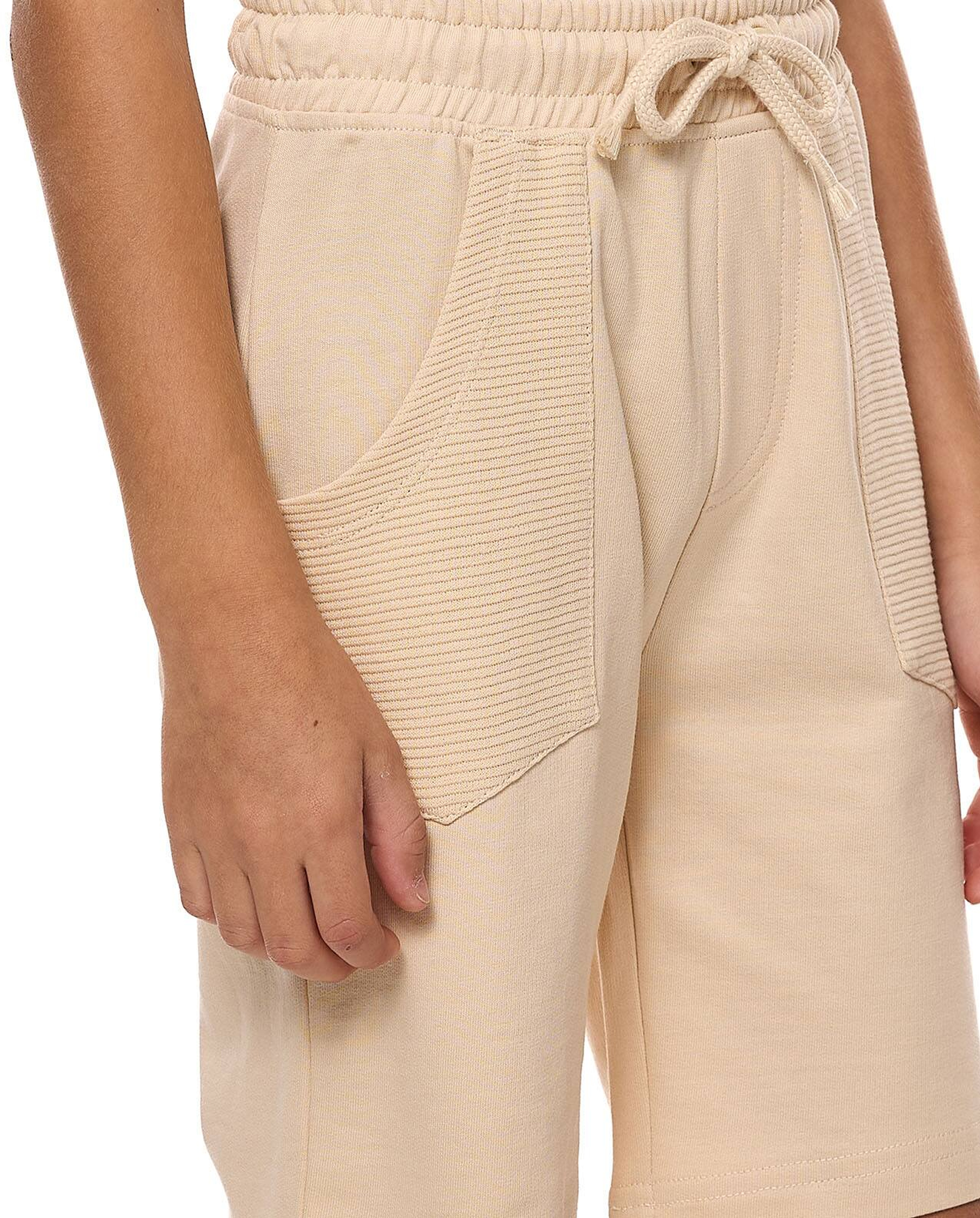 Solid Shorts with Drawstring Waist