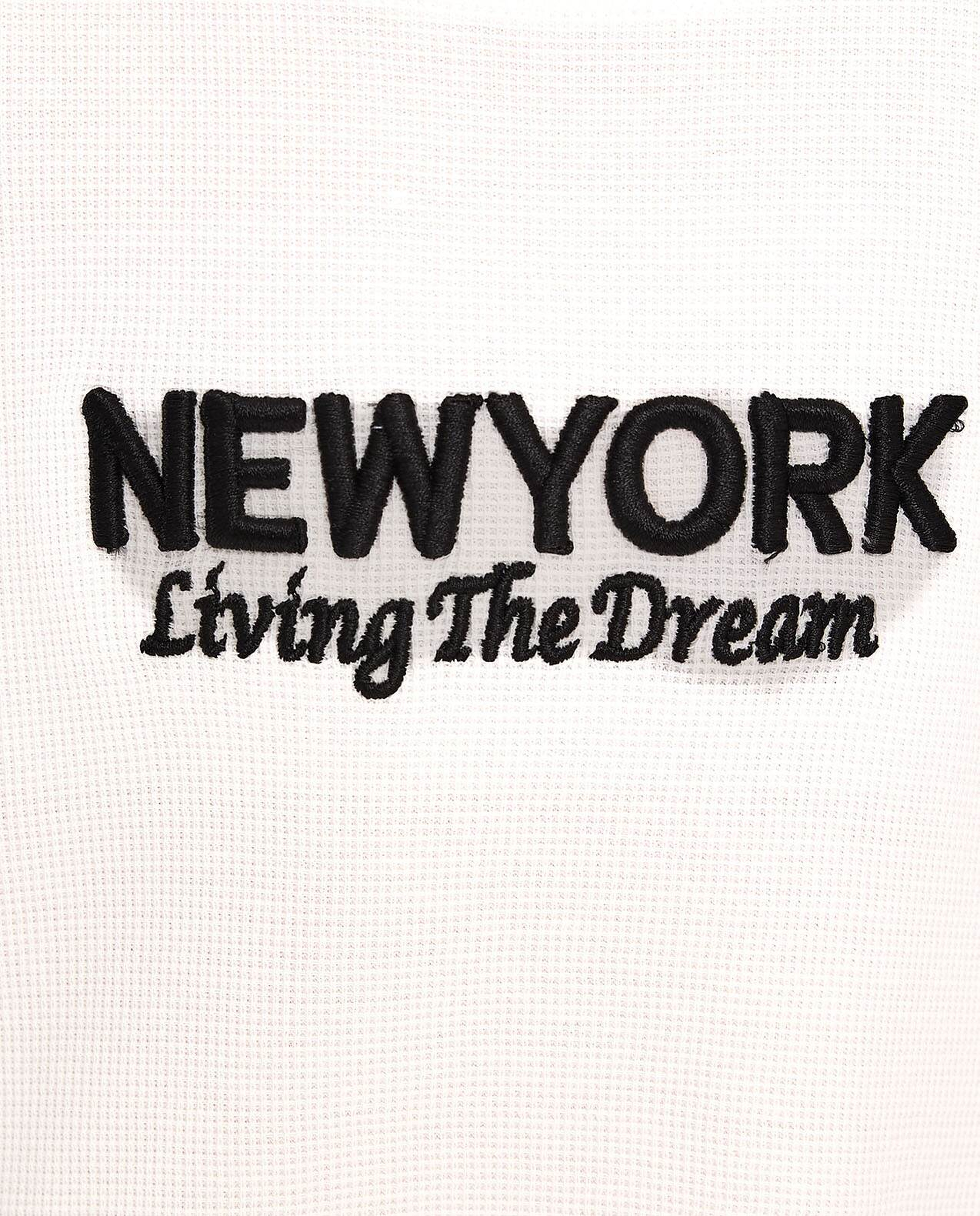 Embroidered Oversized T-Shirt with Crew Neck and Short Sleeves