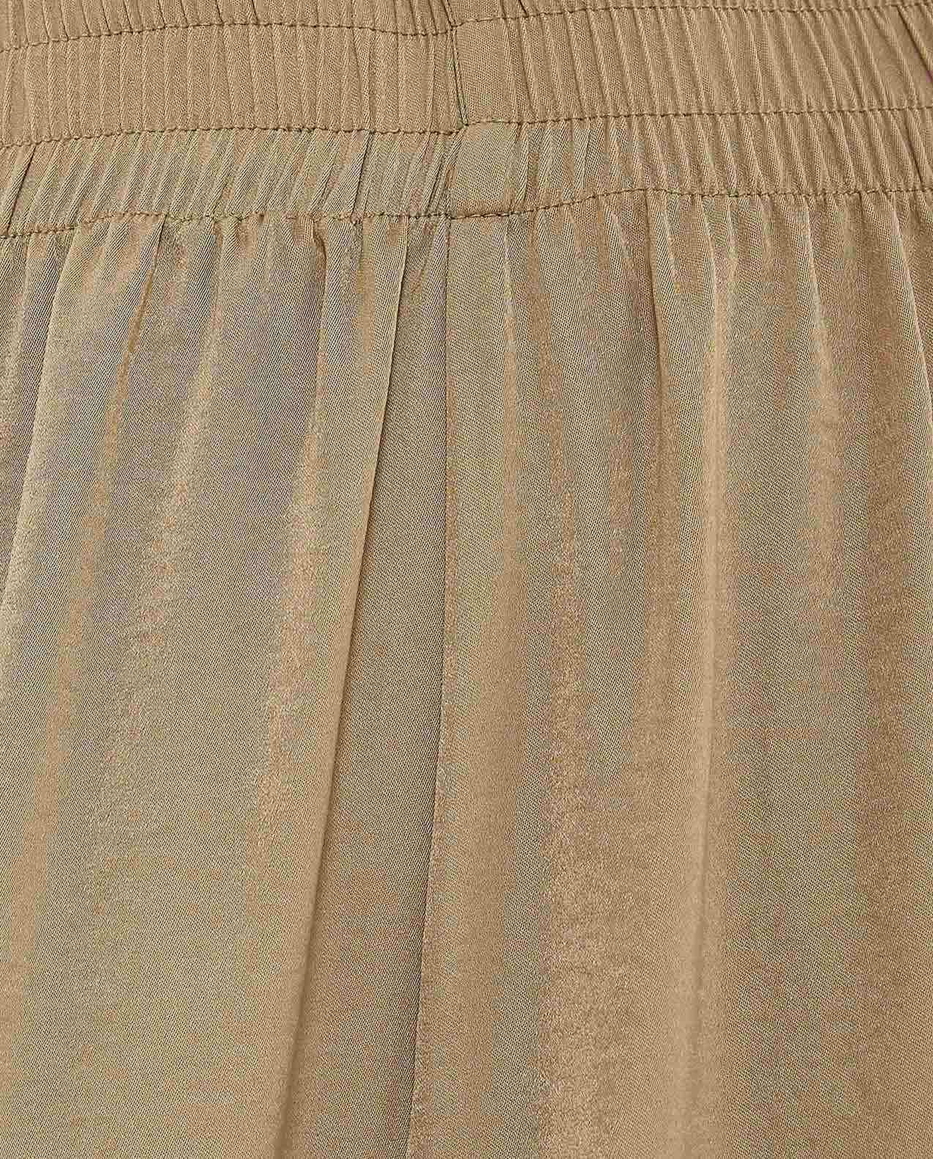 Crinkled Wide Leg Pants with Elastic Waist