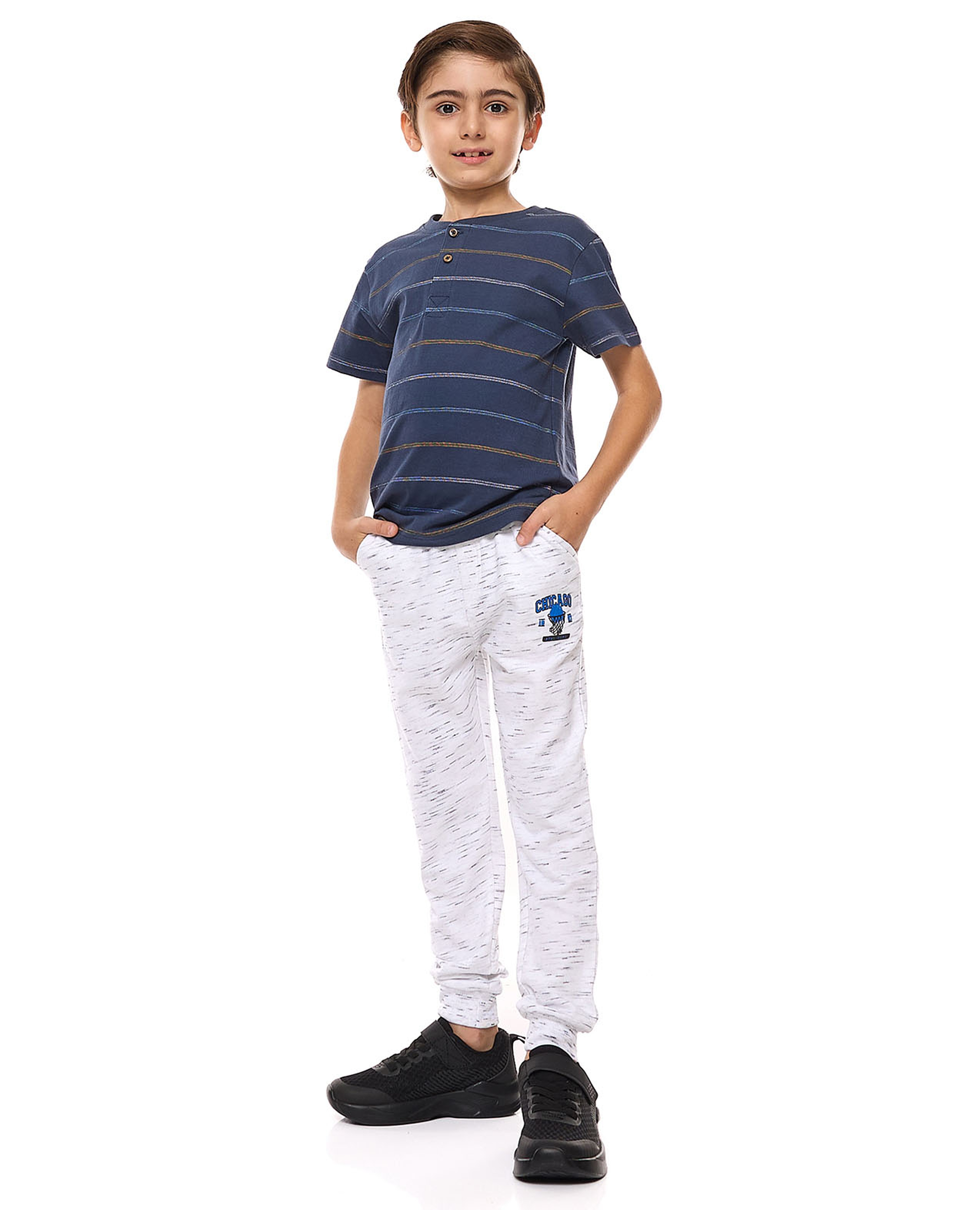 بنطال جوغر بطبعة برباط خصر