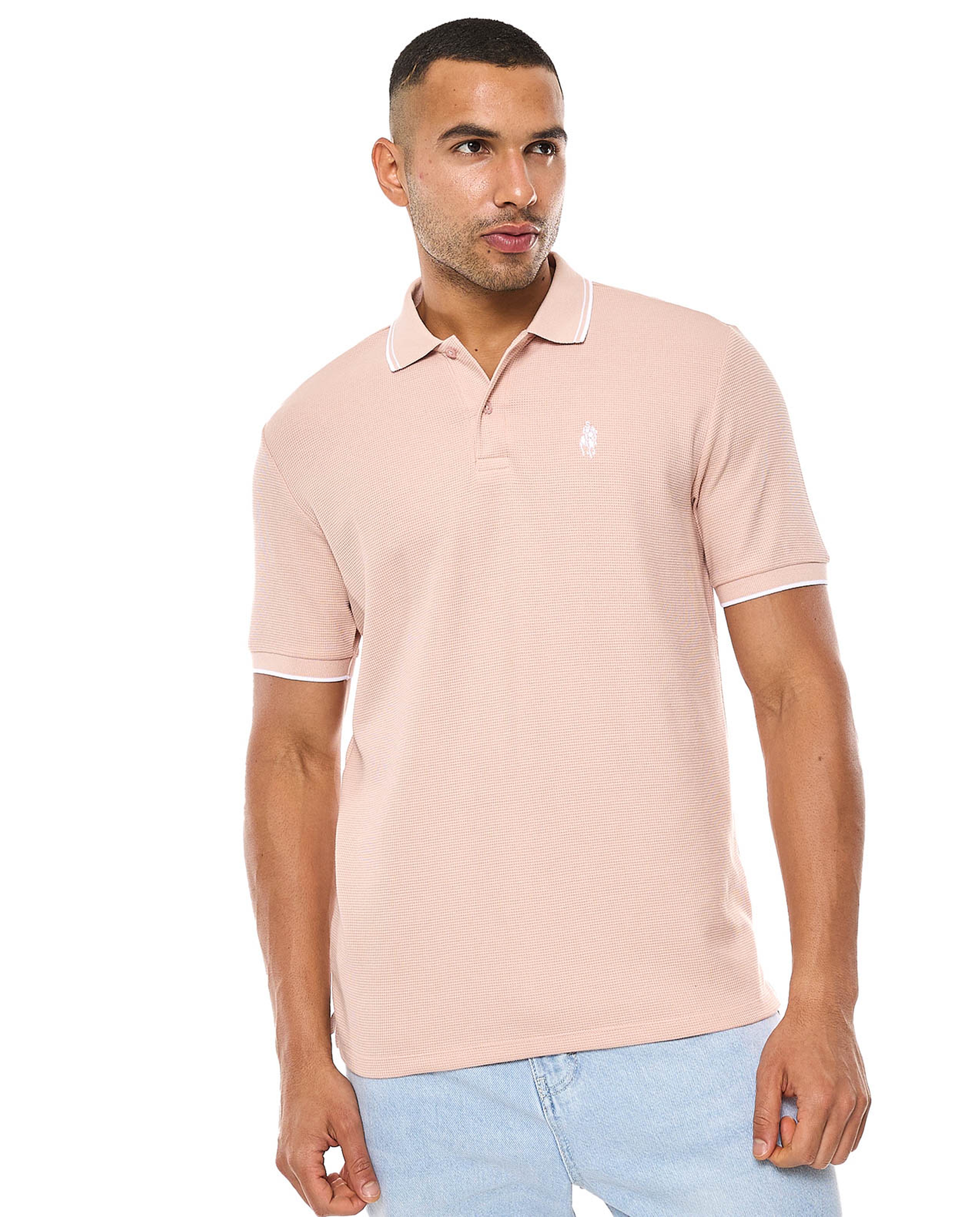 Logo Detail Polo T-Shirt with Short Sleeves