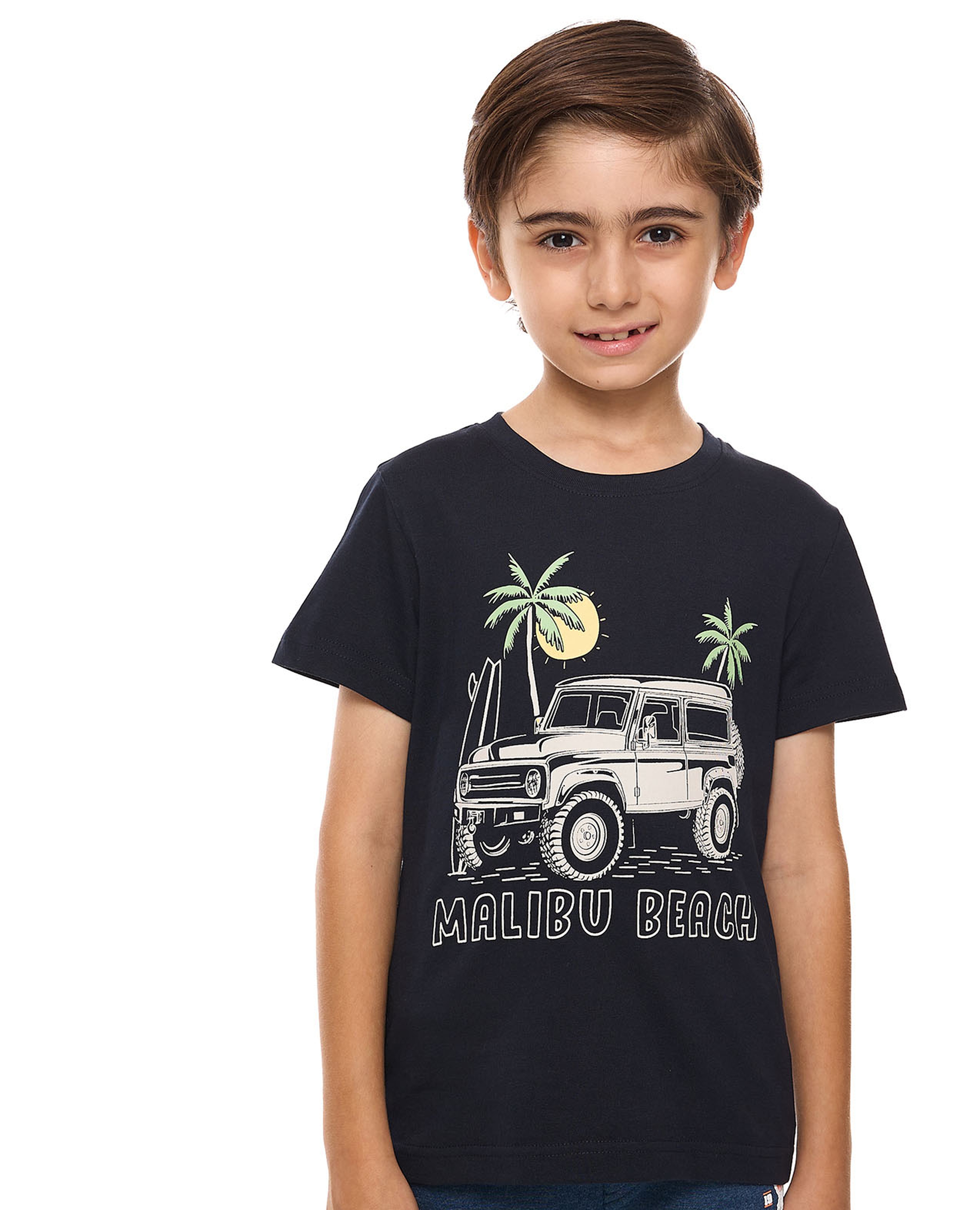 Printed T-Shirt with Crew Neck and Short Sleeves