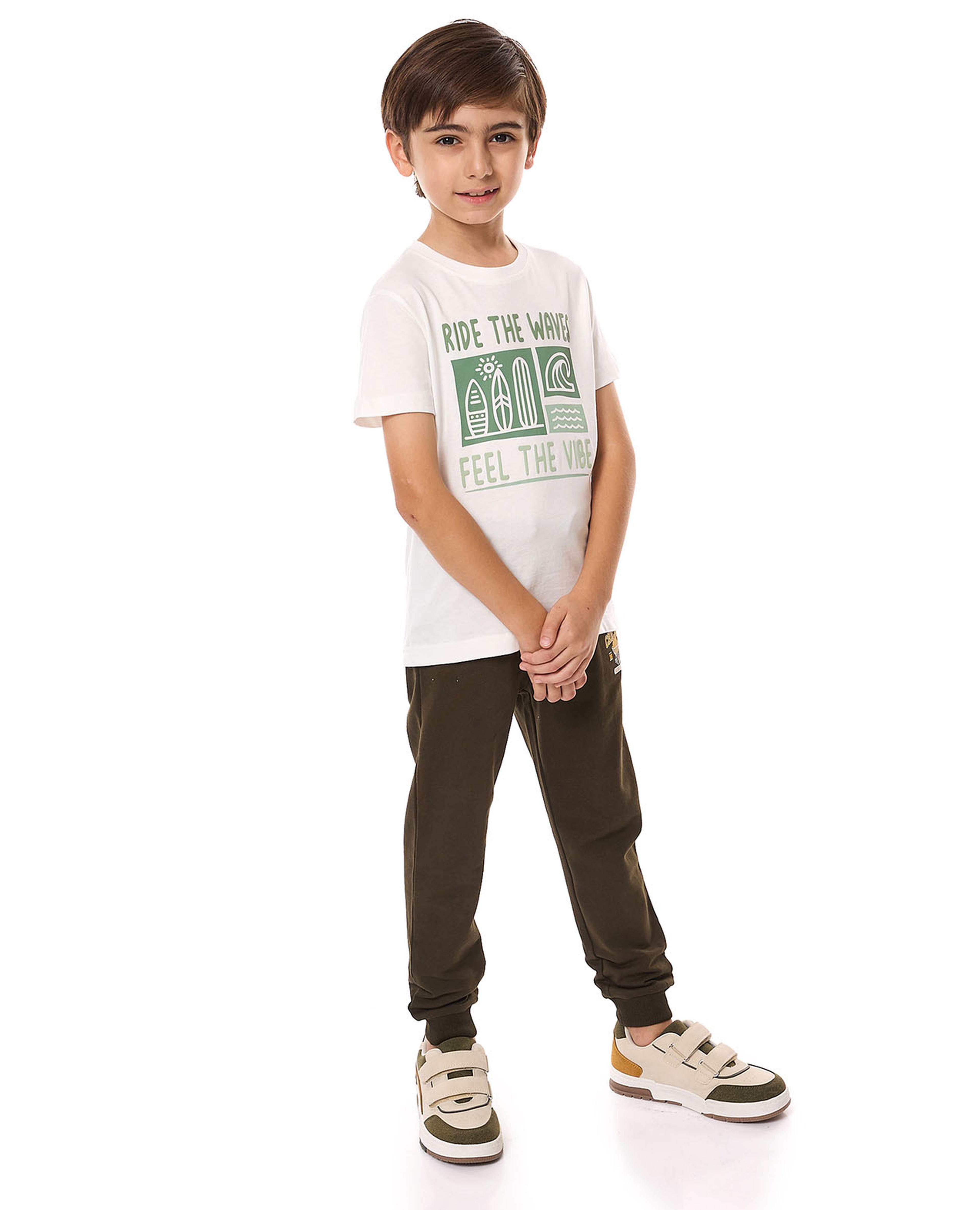 بنطال جوغر بطبعة برباط خصر