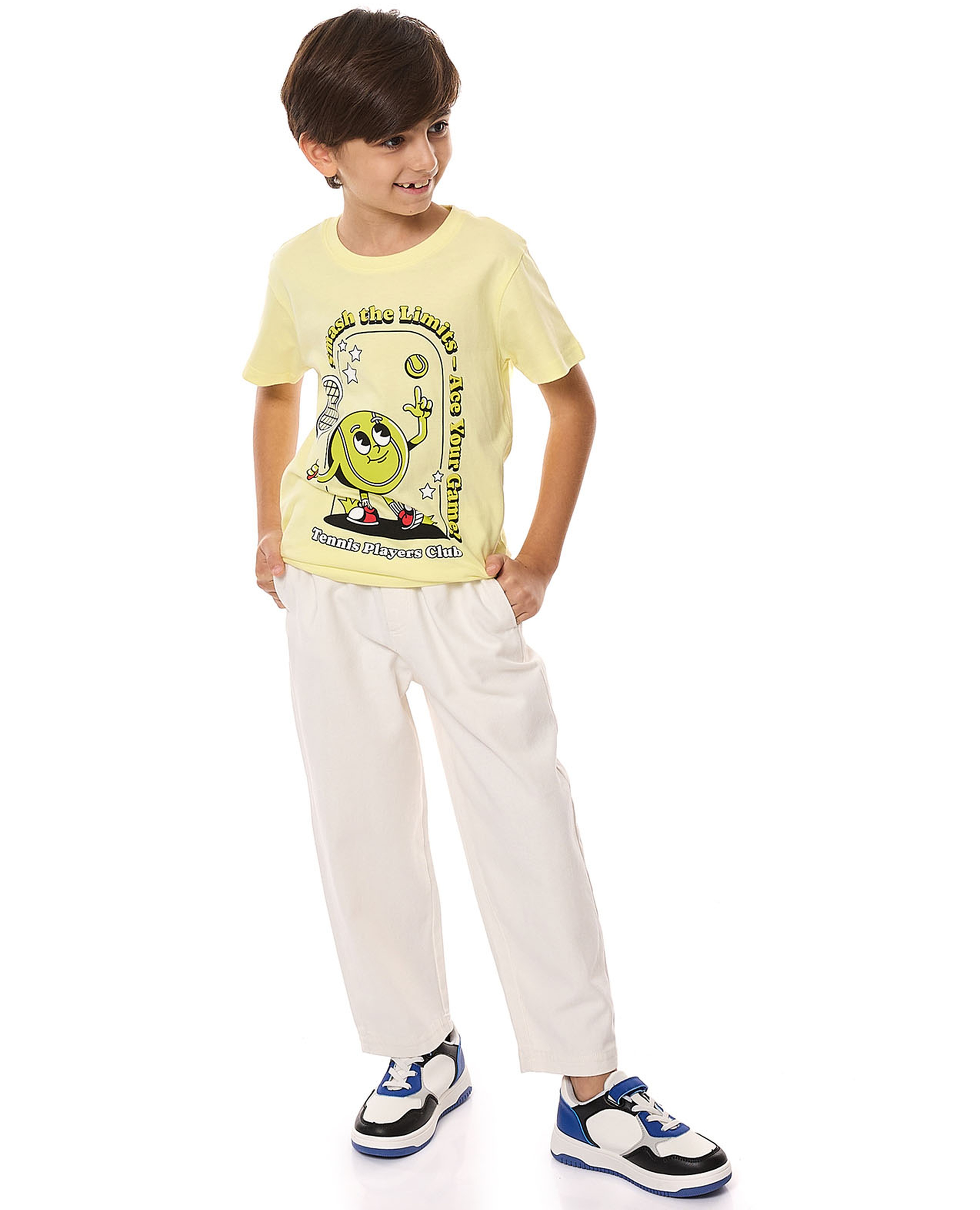 Printed T-Shirt with Crew Neck and Short Sleeves