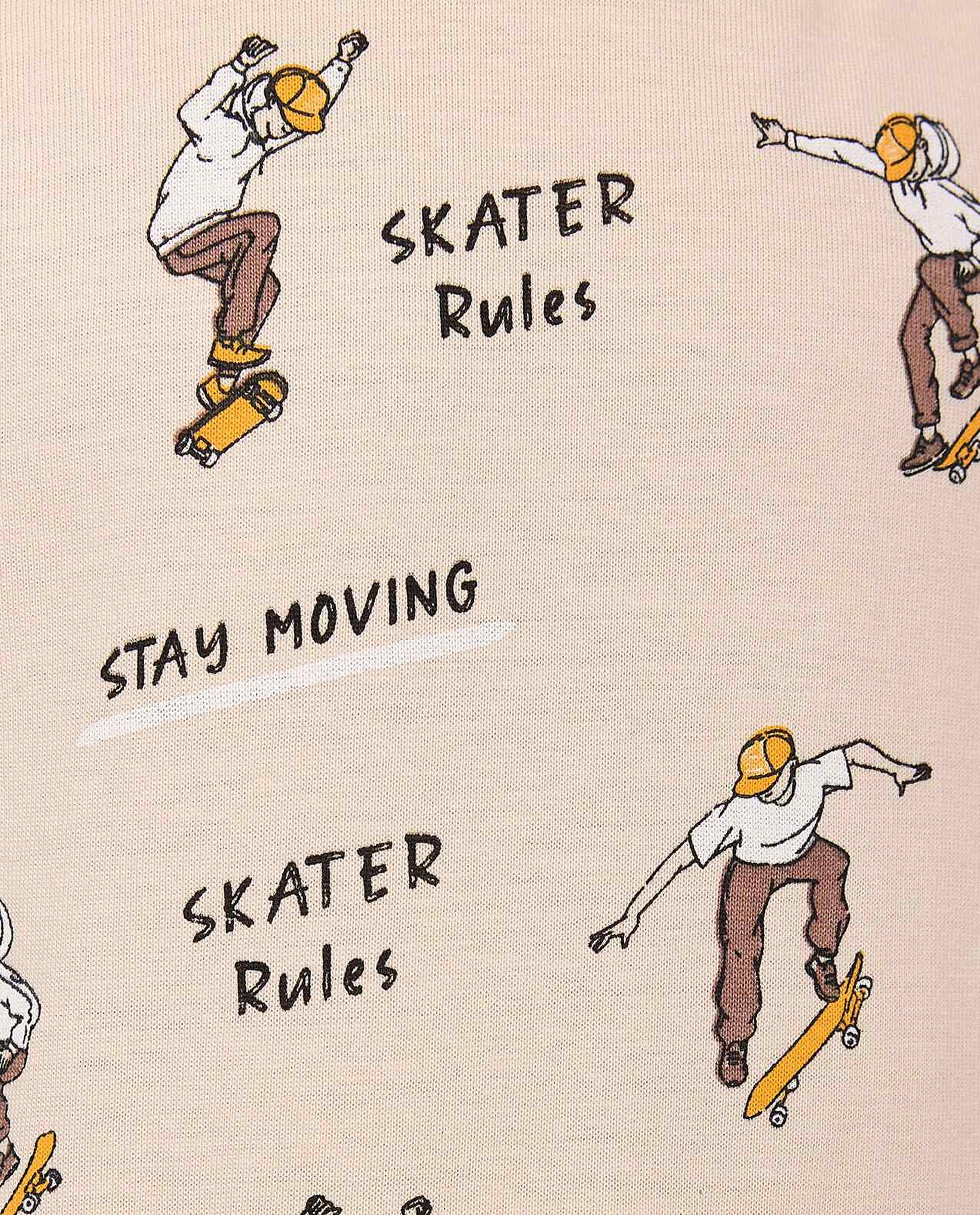 Printed T-Shirt with Crew Neck and Short Sleeves