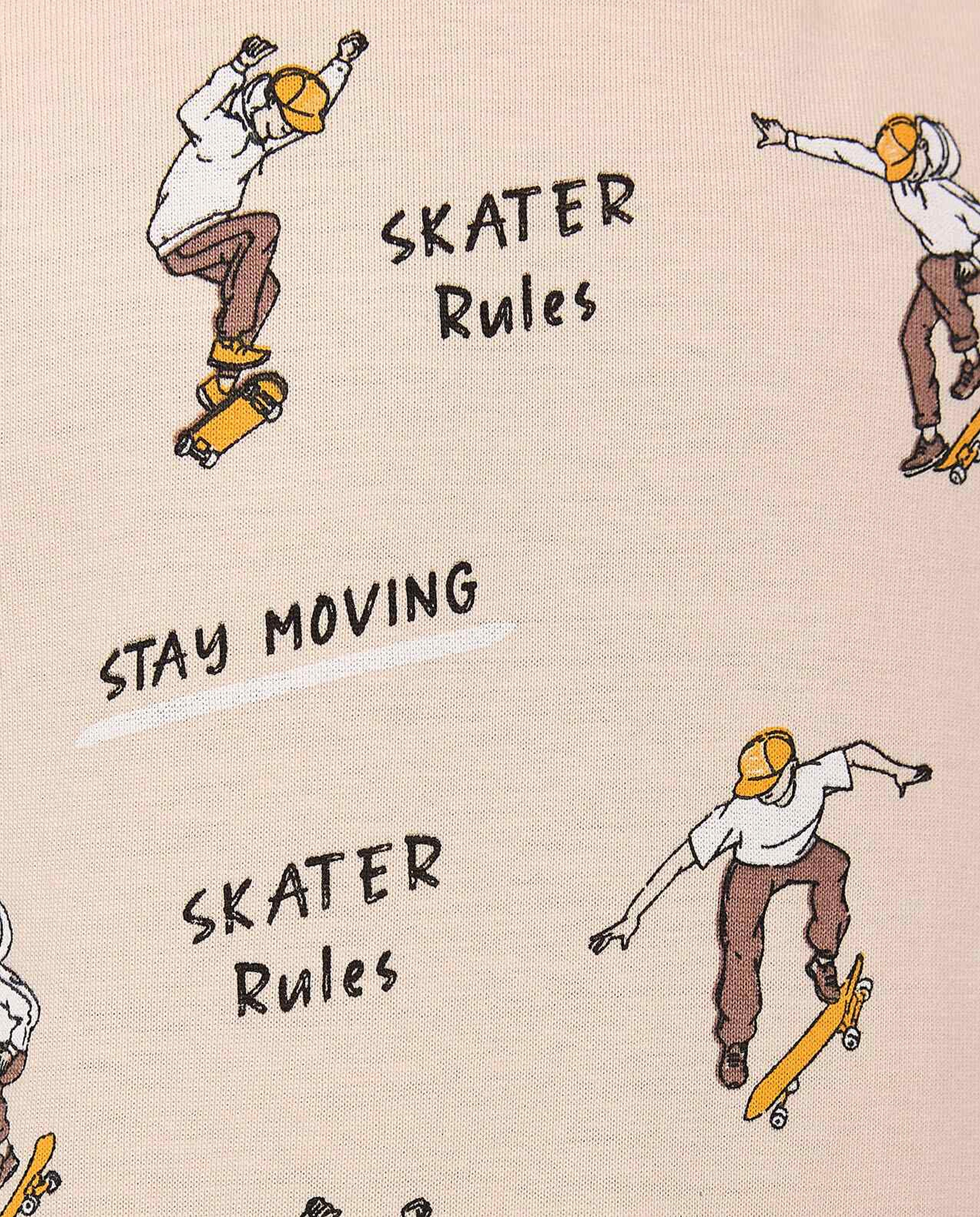 Printed T-Shirt with Crew Neck and Short Sleeves