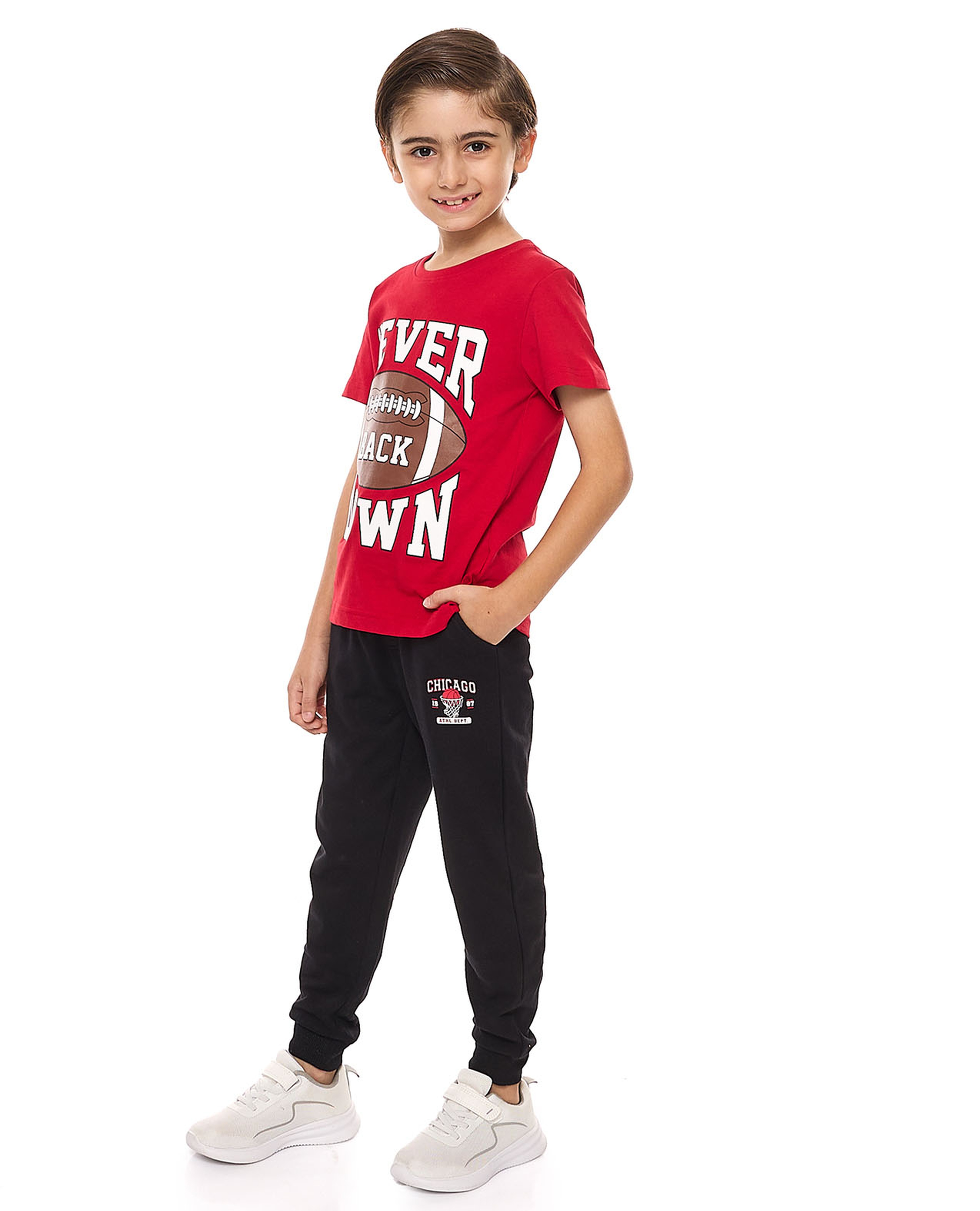 بنطال جوغر بطبعة برباط خصر