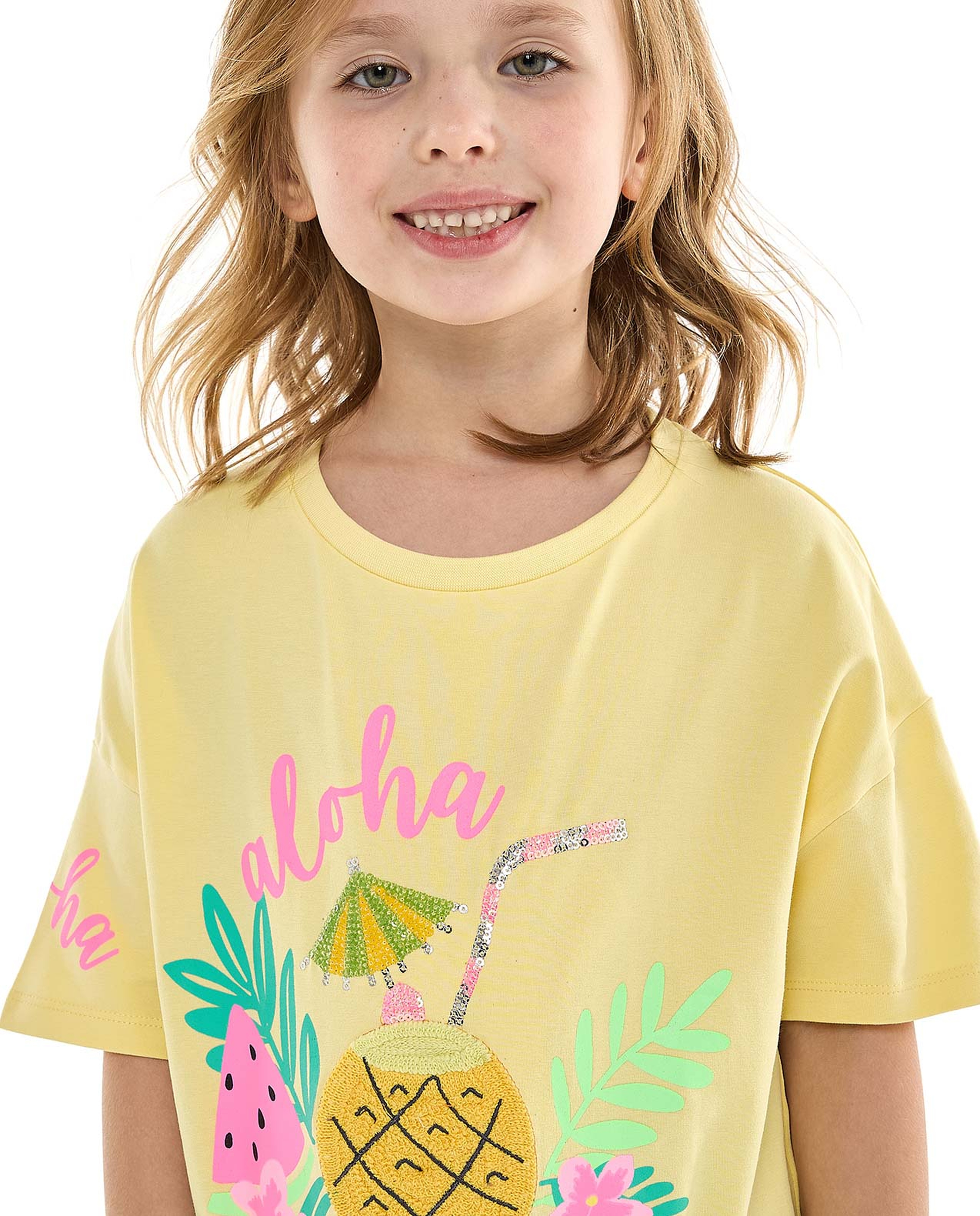 Printed T-Shirt with Crew Neck and Short Sleeves