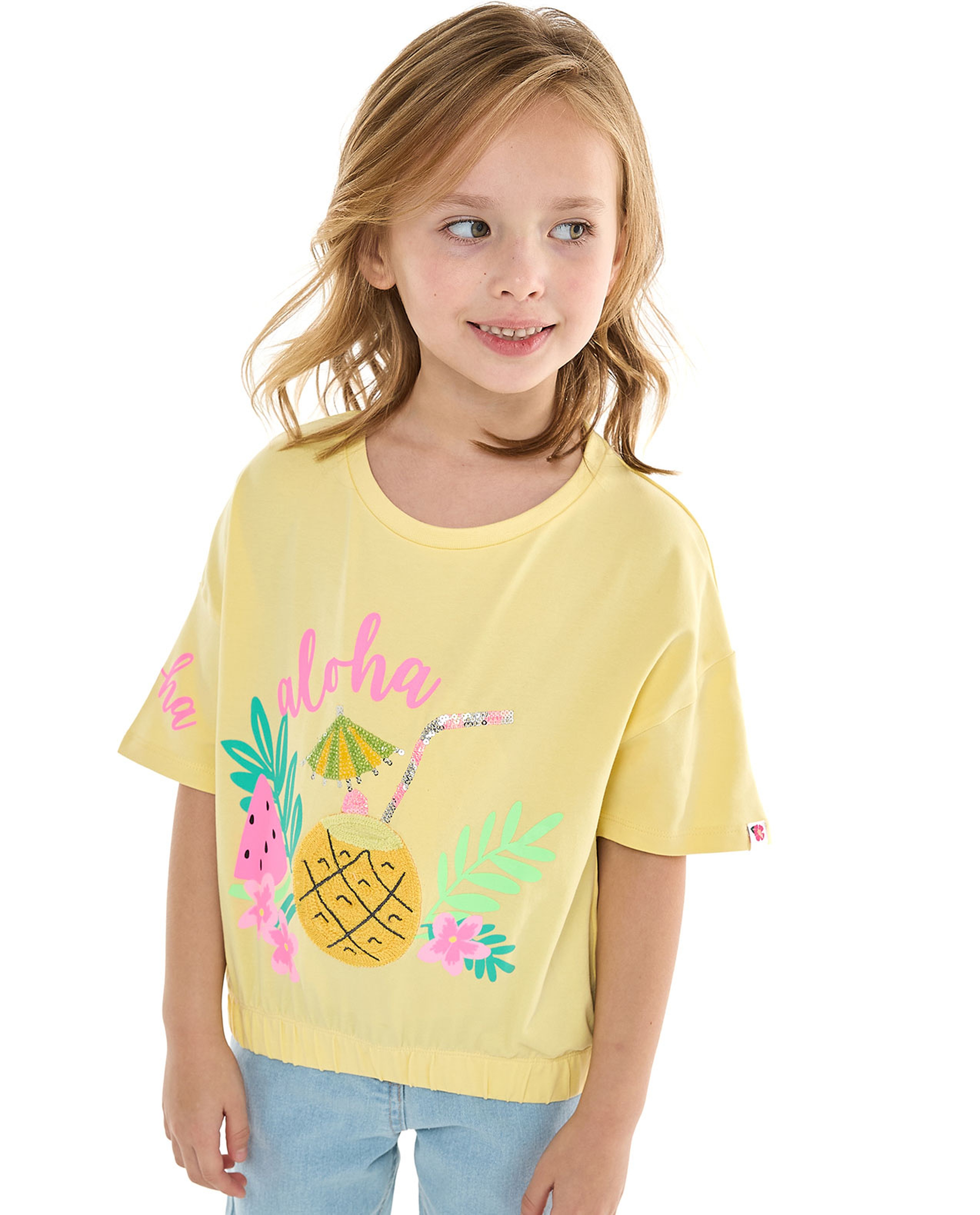 Printed T-Shirt with Crew Neck and Short Sleeves