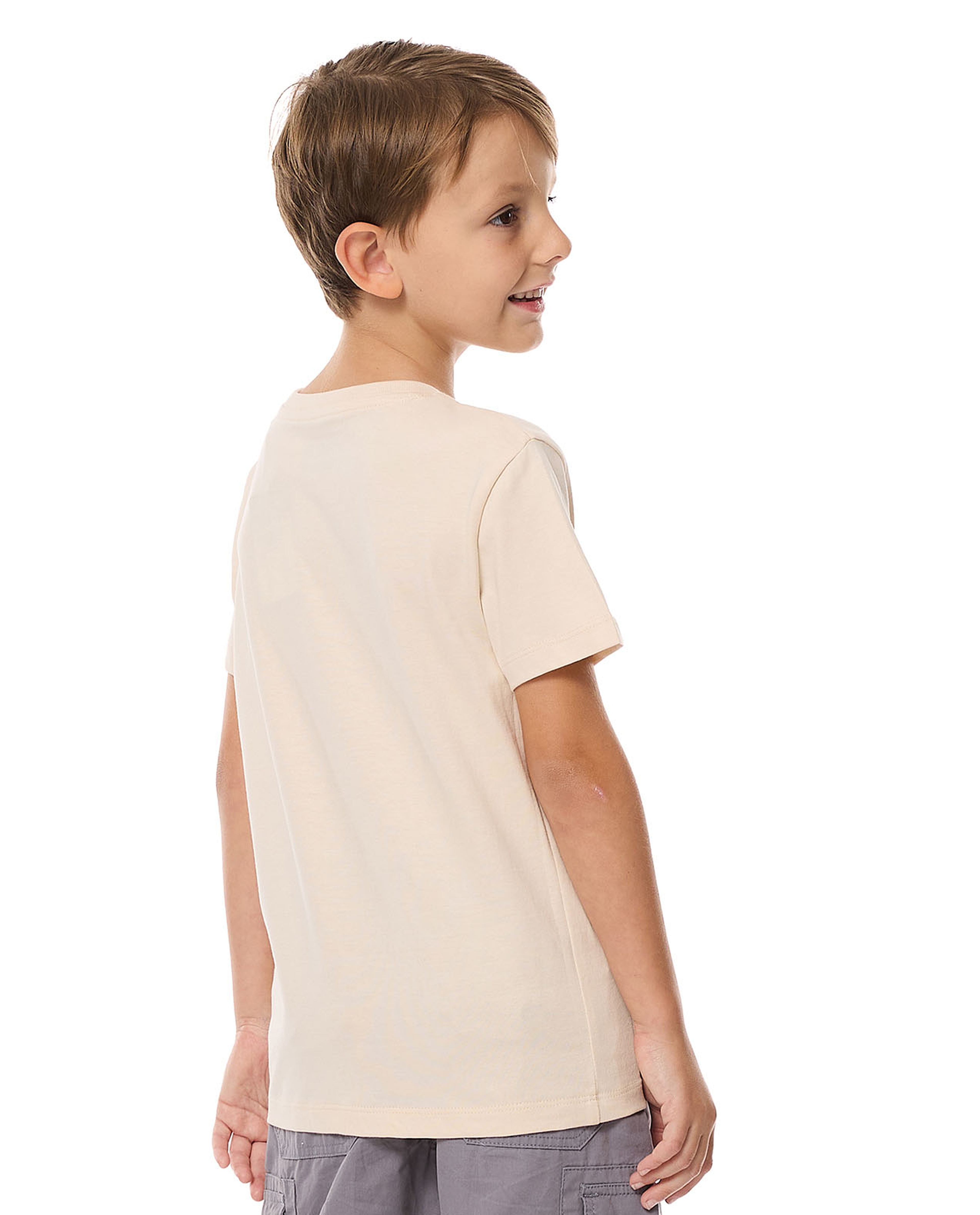 Printed T-Shirt with Crew Neck and Short Sleeves