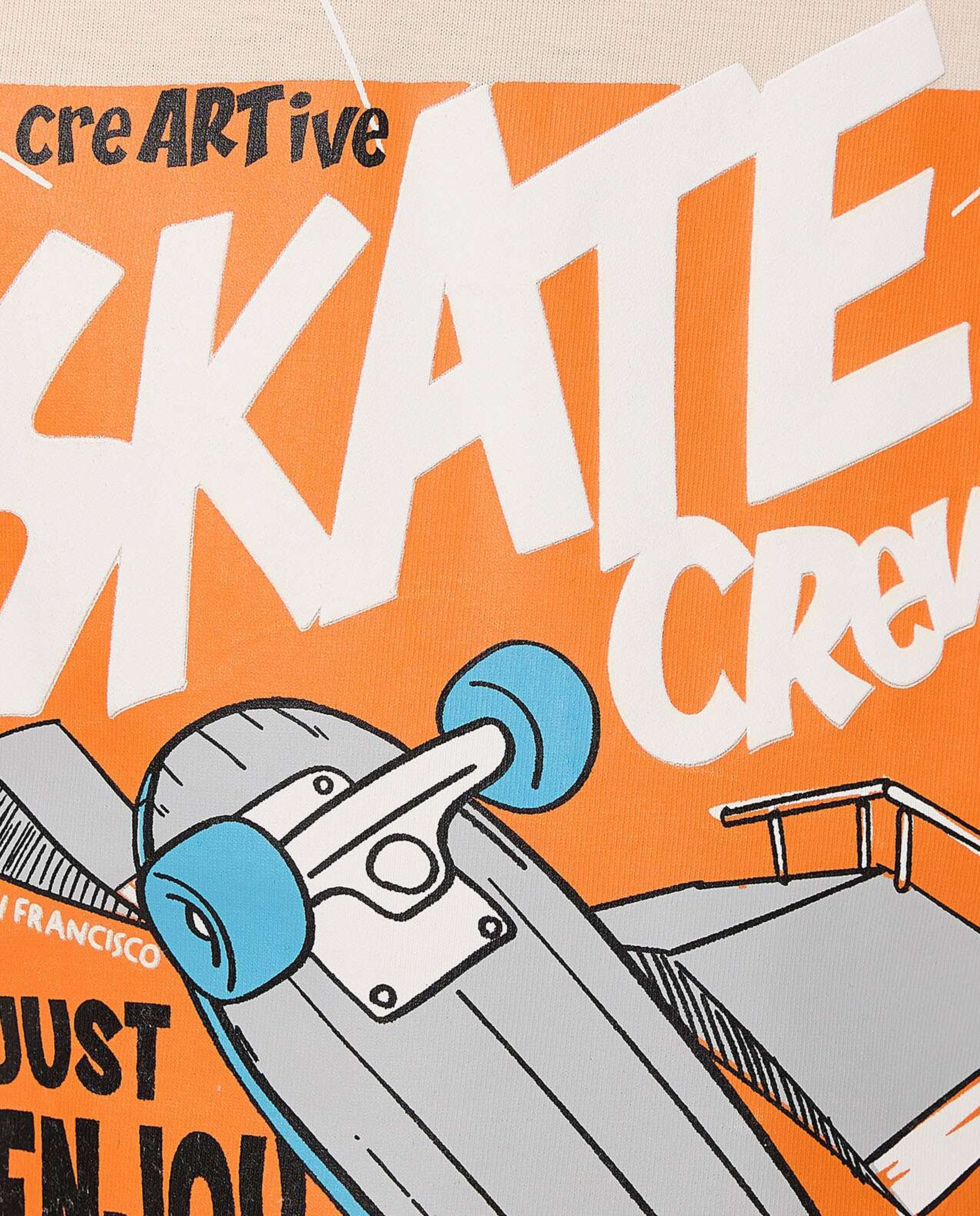 Printed T-Shirt with Crew Neck and Short Sleeves