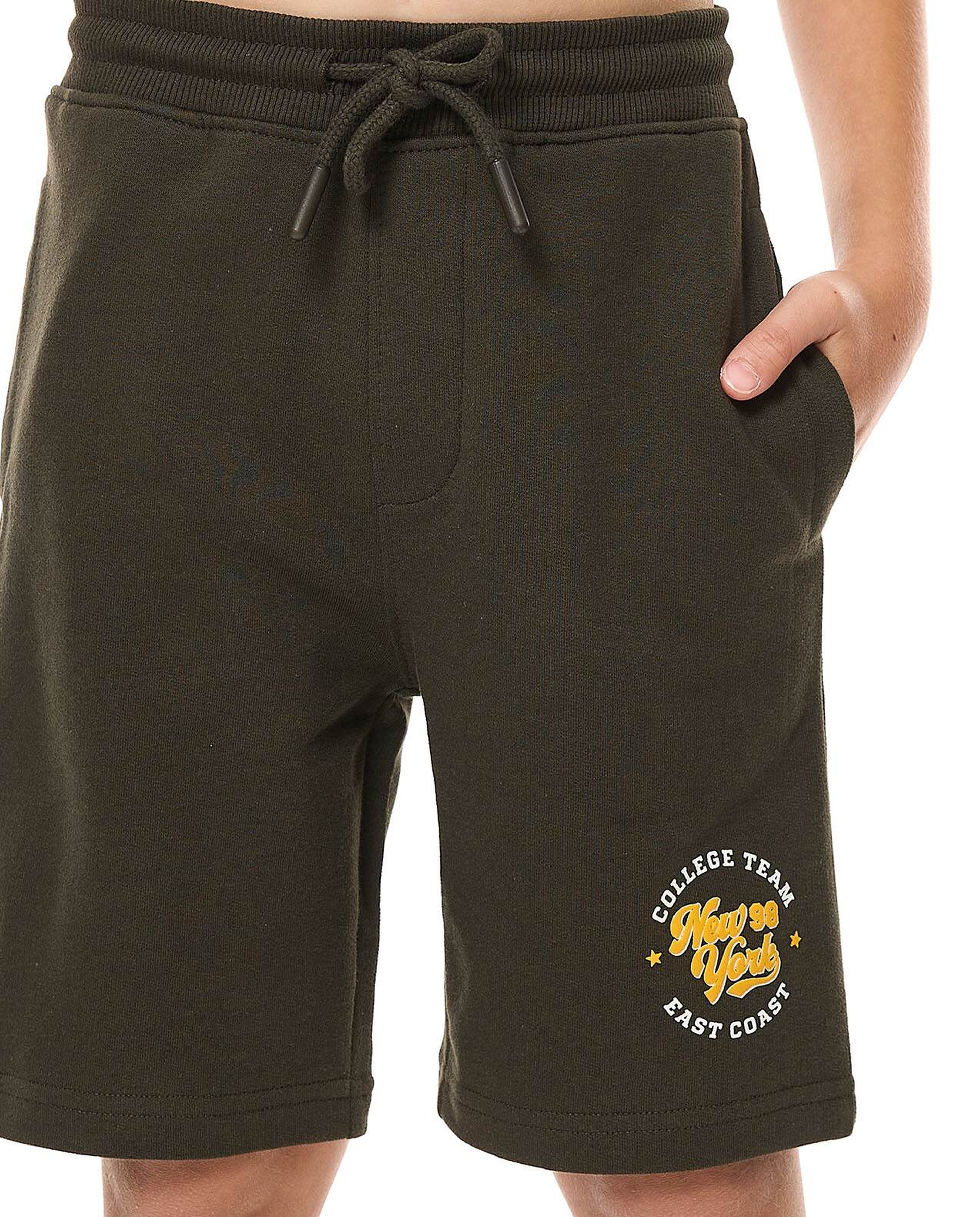 Printed Shorts with Drawstring Waist