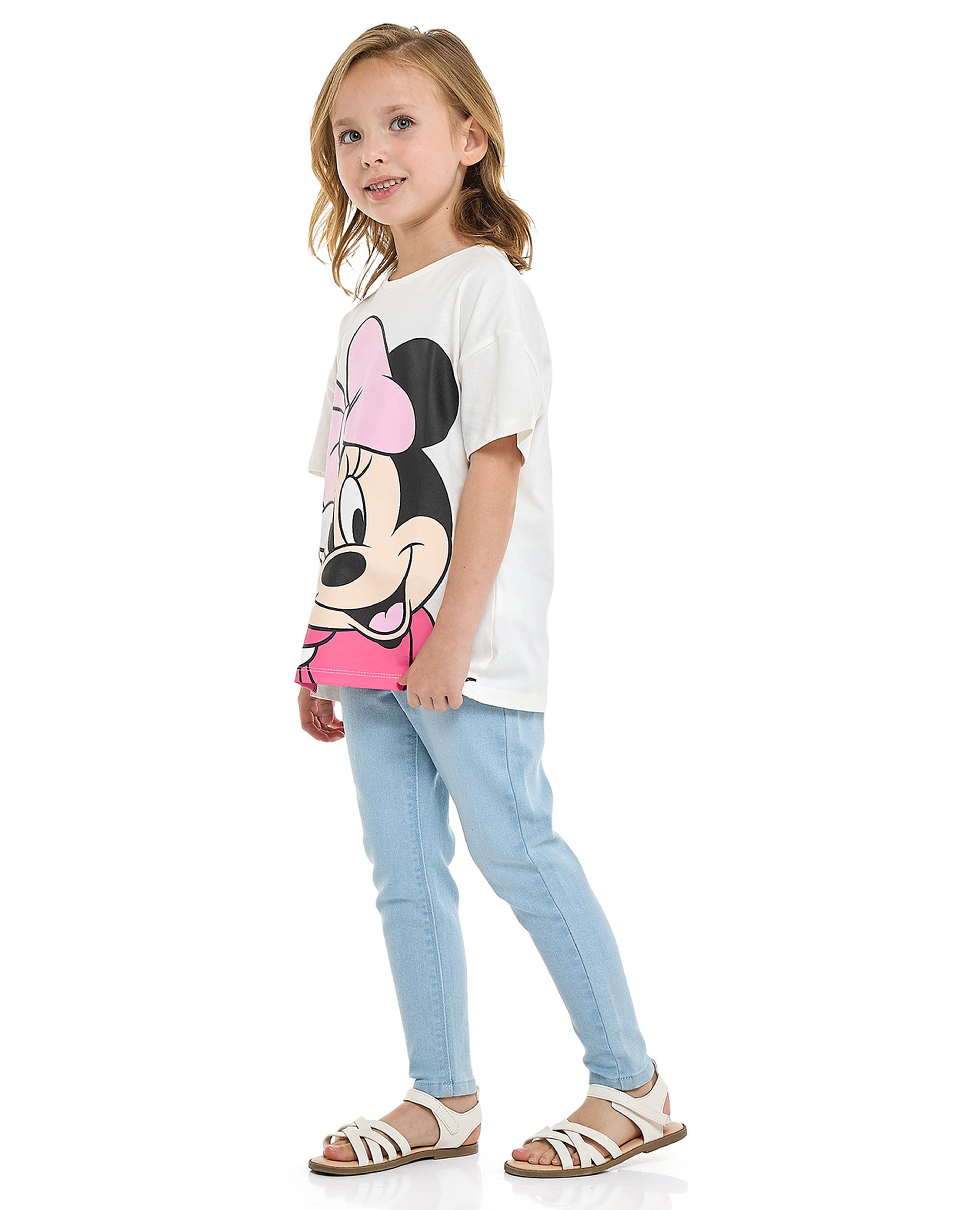 Washed Skinny Fit Jeggings with Elastic Waist