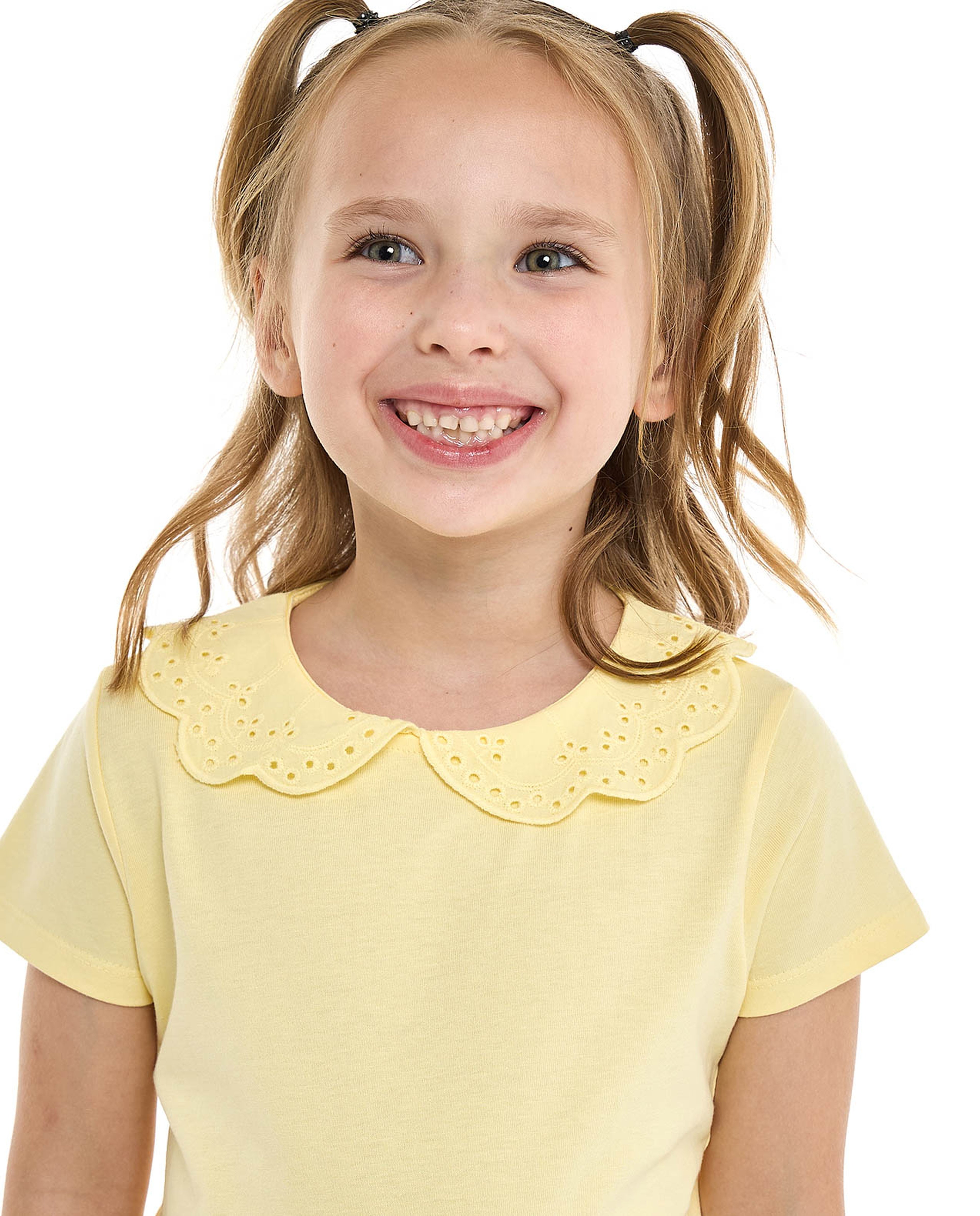 Solid Top with Baby Collar and Short Sleeves