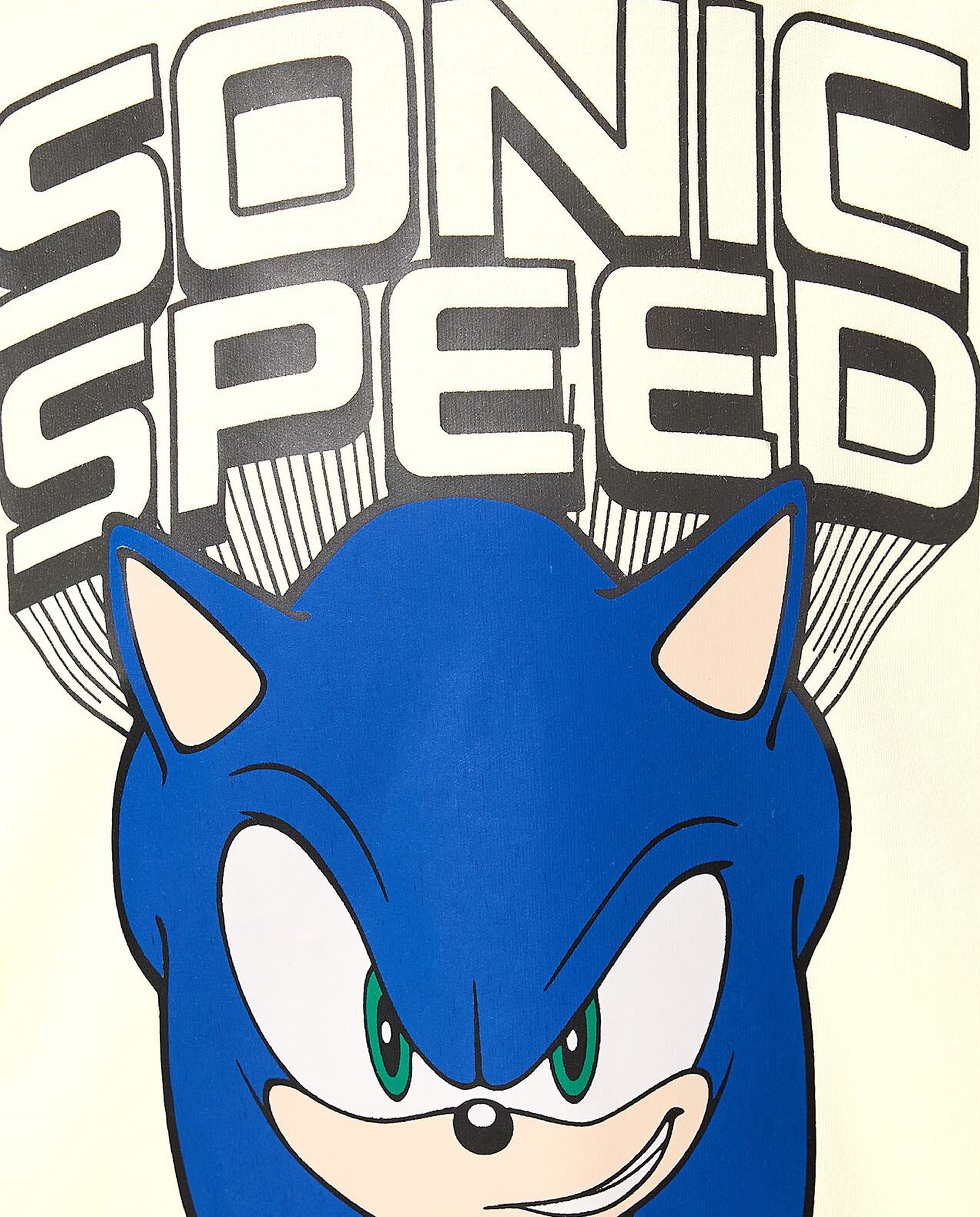 Sonic Printed T-Shirt with Crew Neck and Short Sleeves