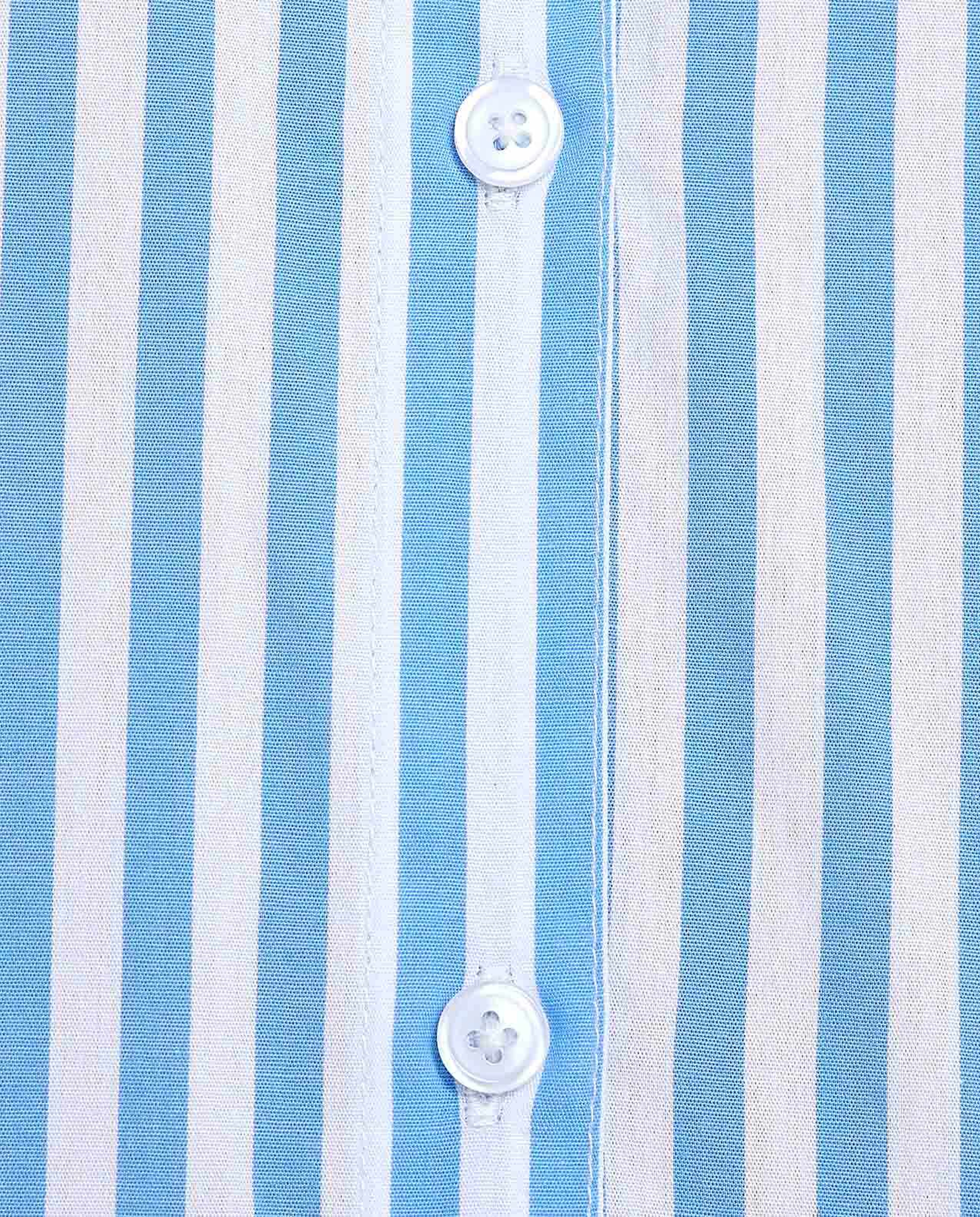 Striped Shirt Tunic with Classic Collar and Long Sleeves