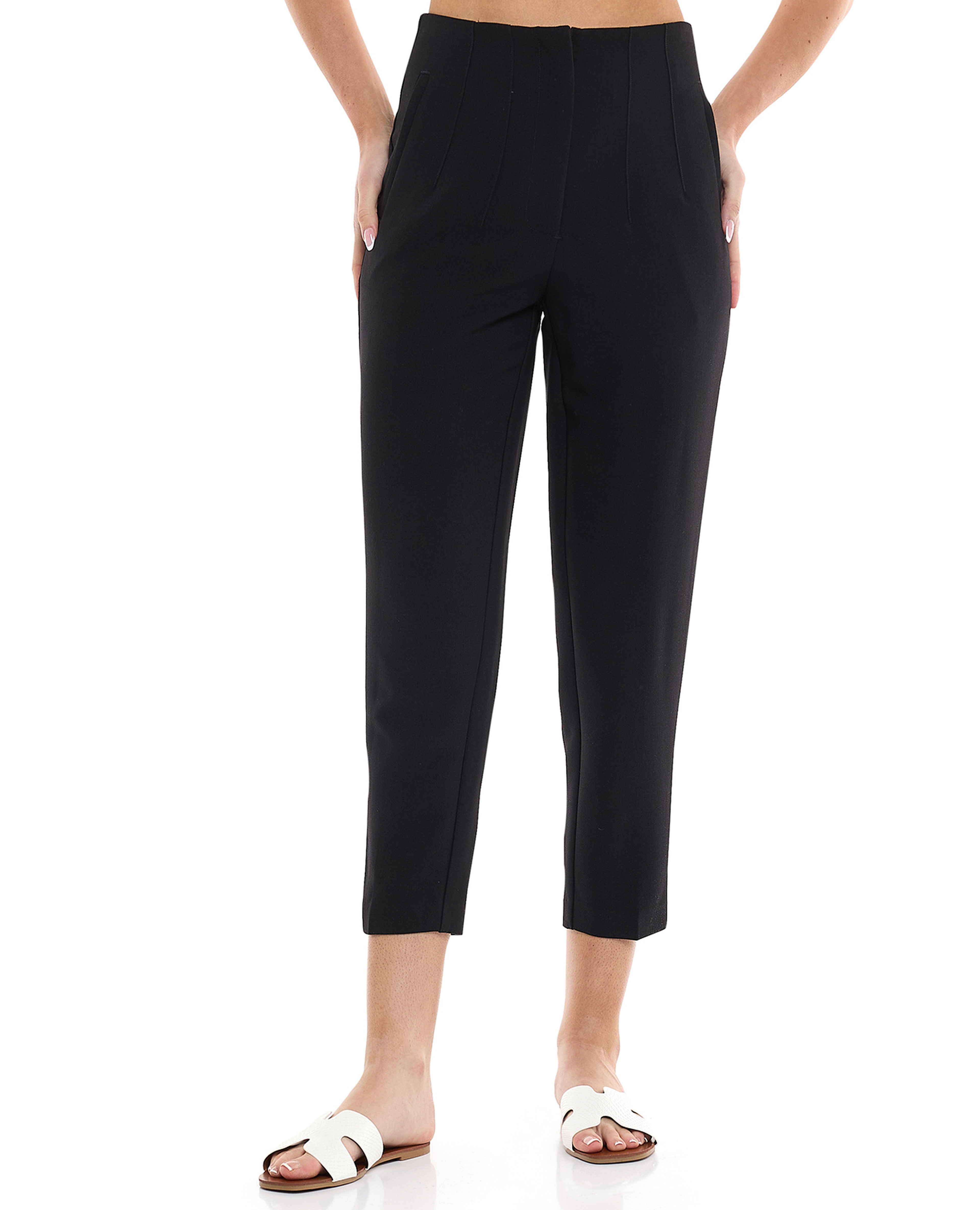 بنطال كروب ضيق سادة بزر