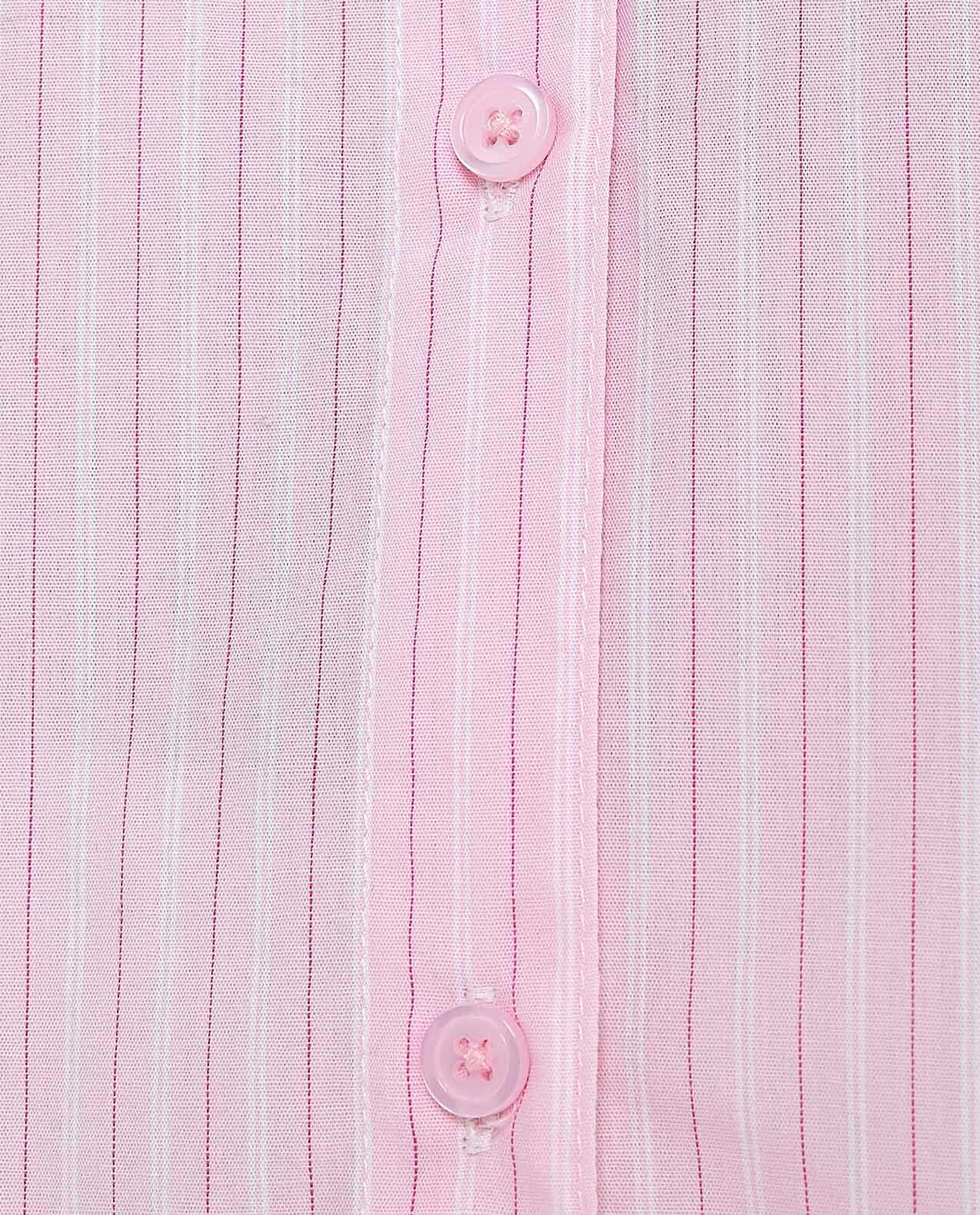 Striped Shirt with Classic Collar and Long Sleeves