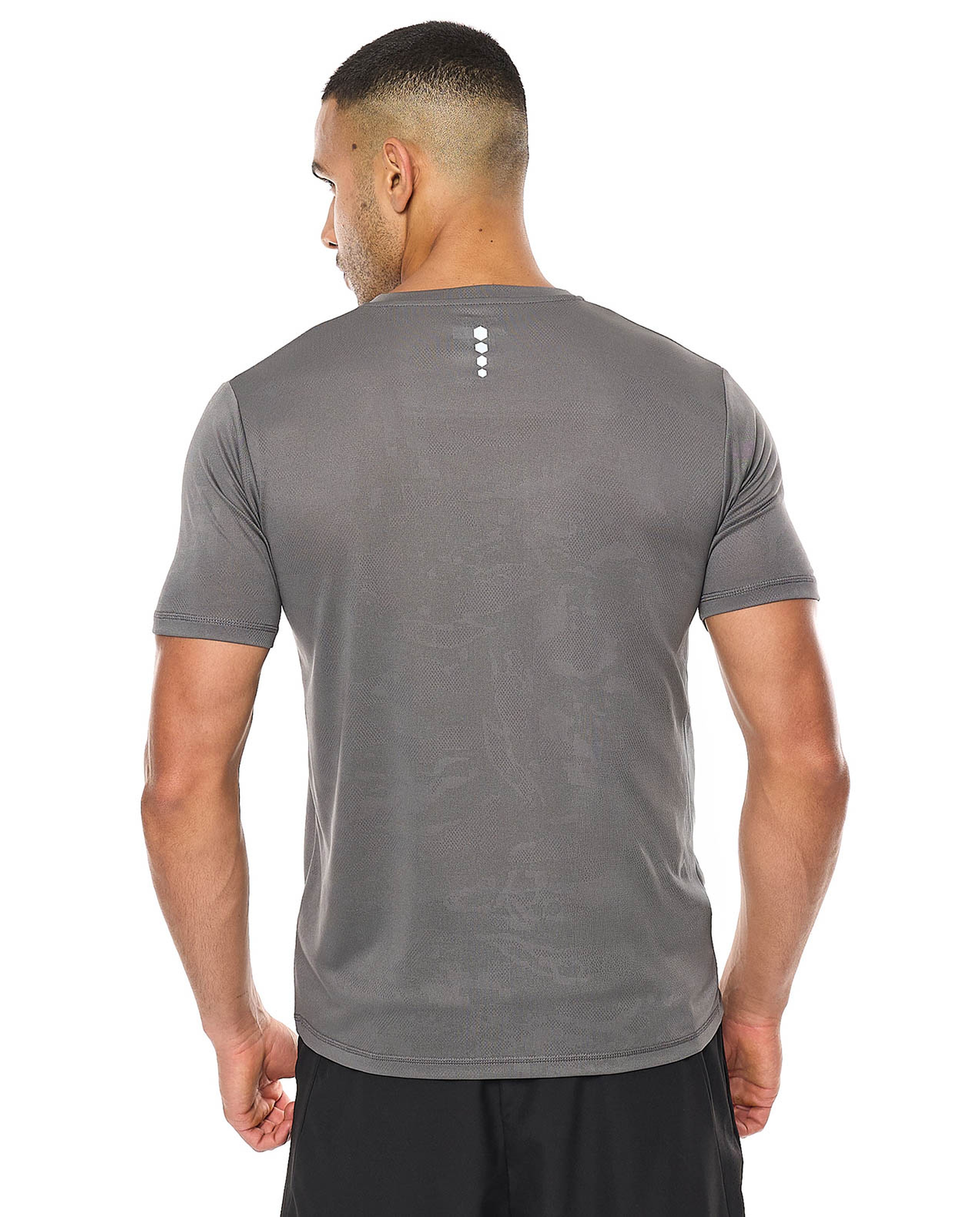 Logo Detail Active T-Shirt with Crew Neck and Short Sleeves