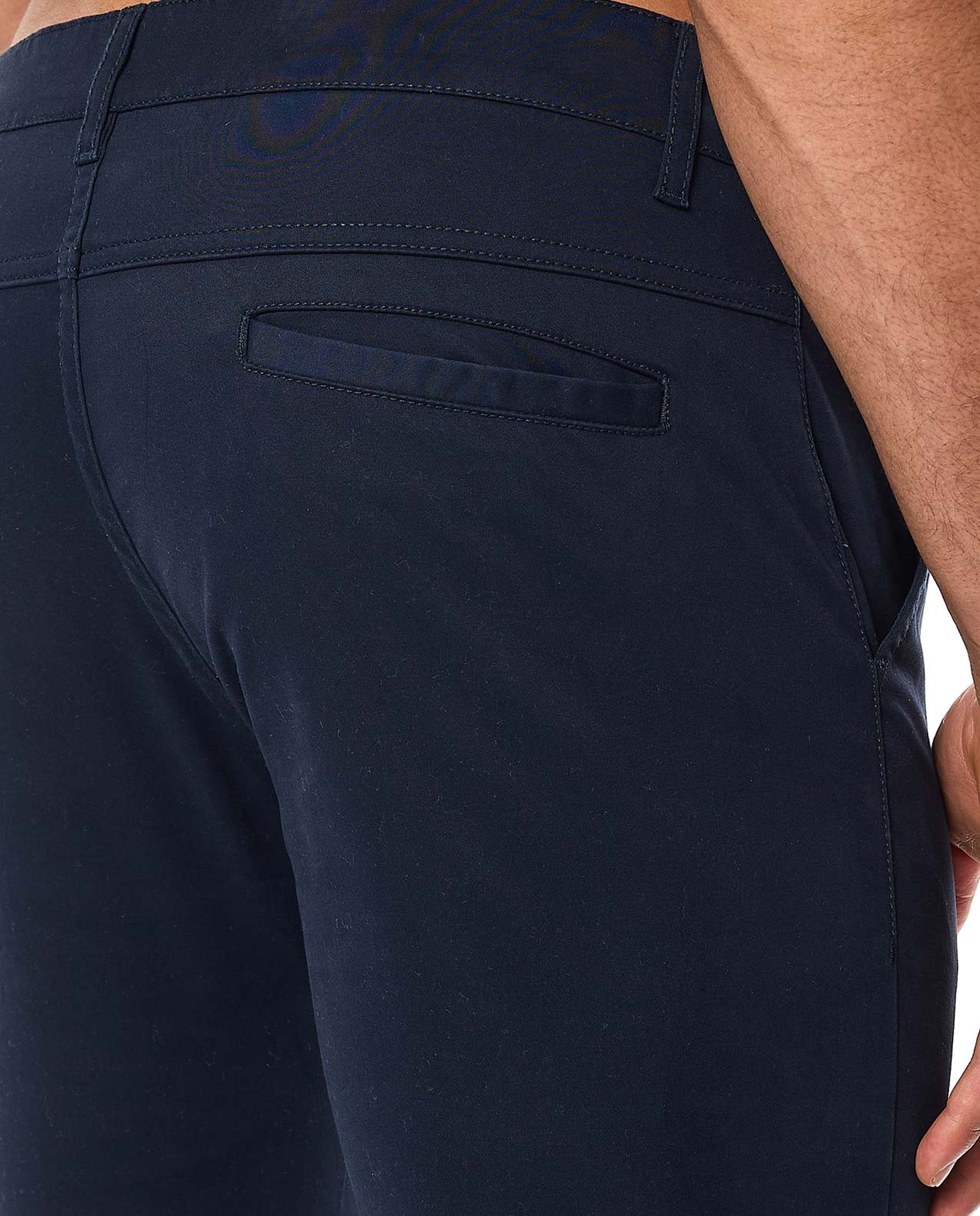 Solid Chino Pants with Button Closure