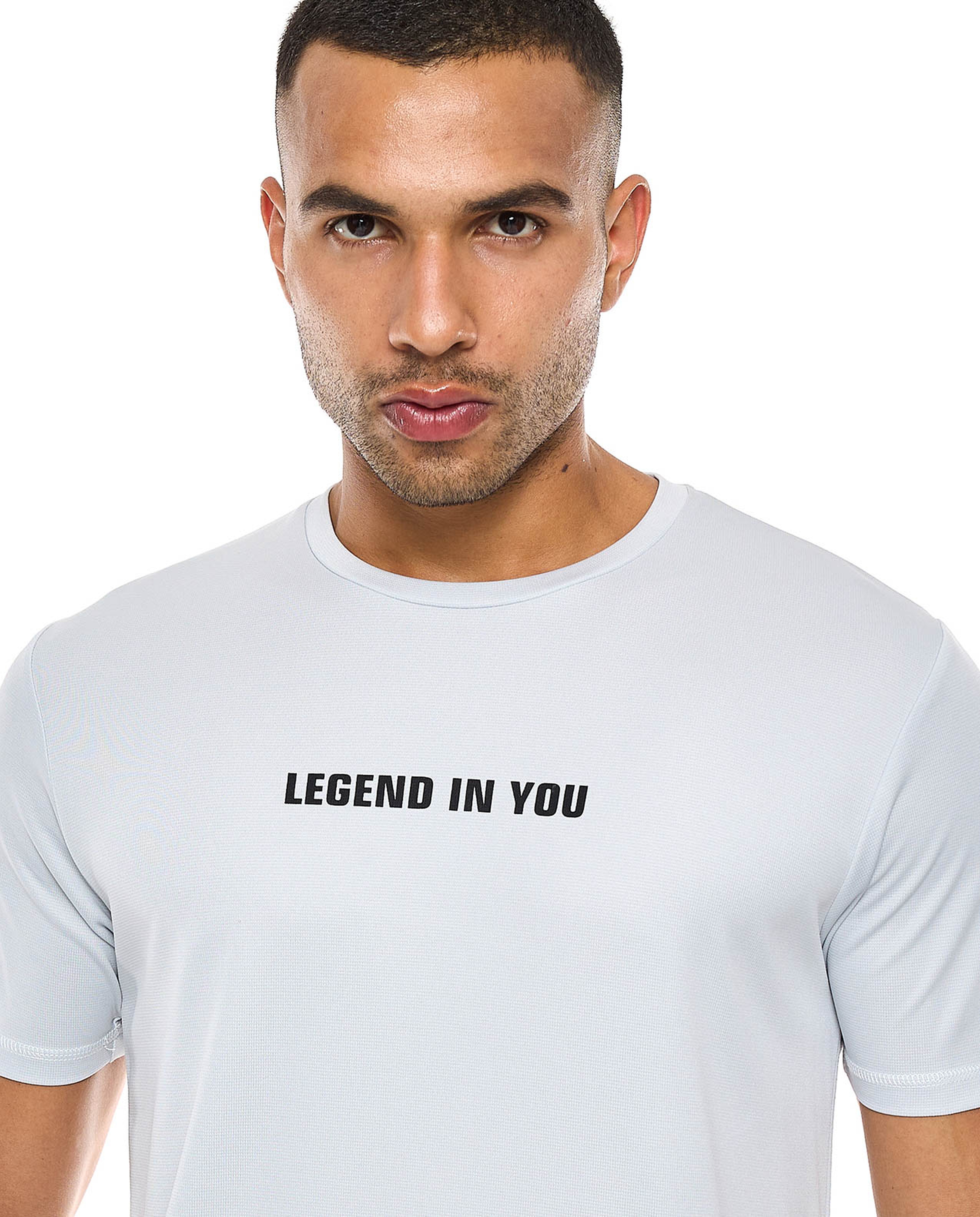 Printed Active T-Shirt with Crew Neck and Short Sleeves