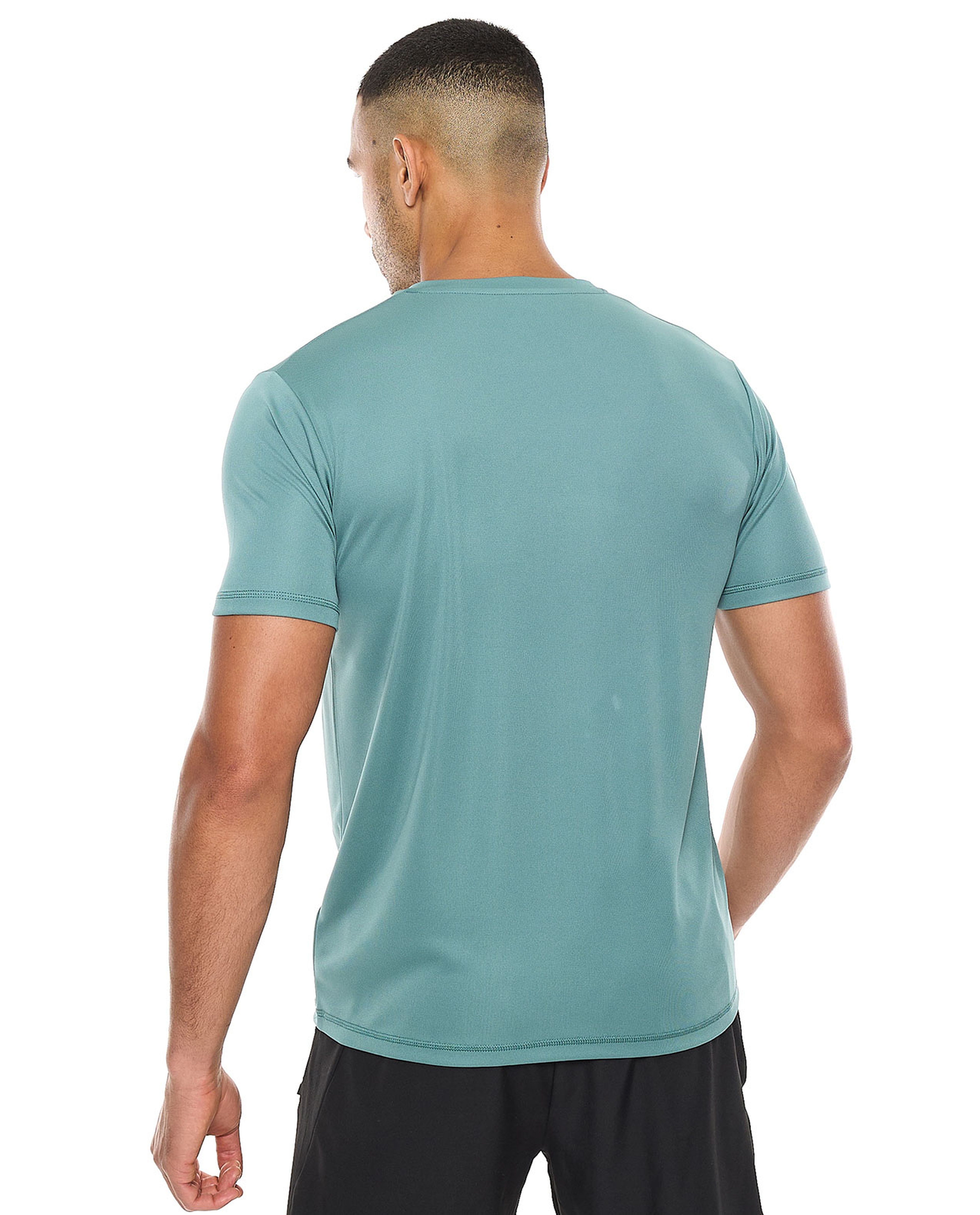 Printed Active T-Shirt with Crew Neck and Short Sleeves