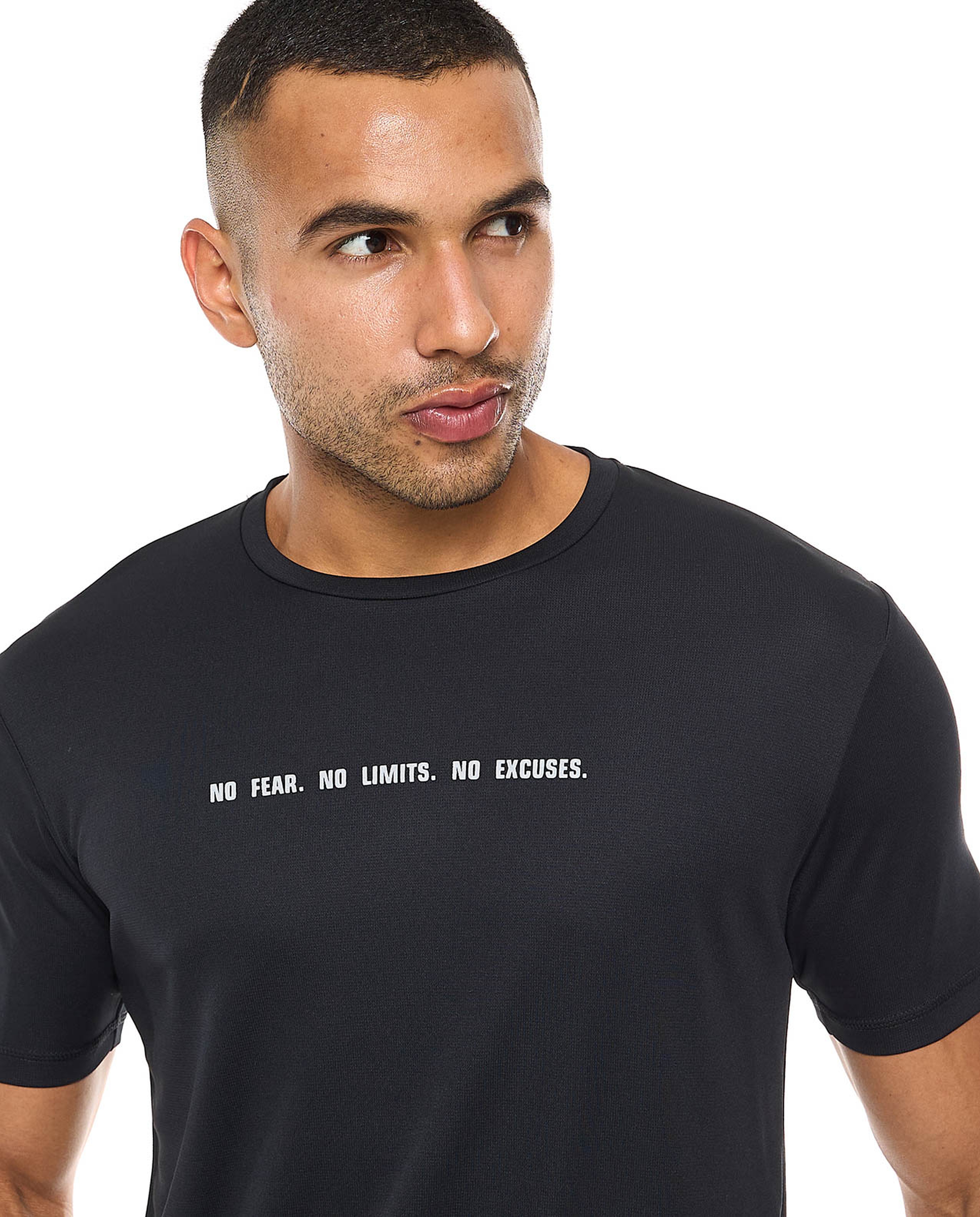 Printed Active T-Shirt with Crew Neck and Short Sleeves