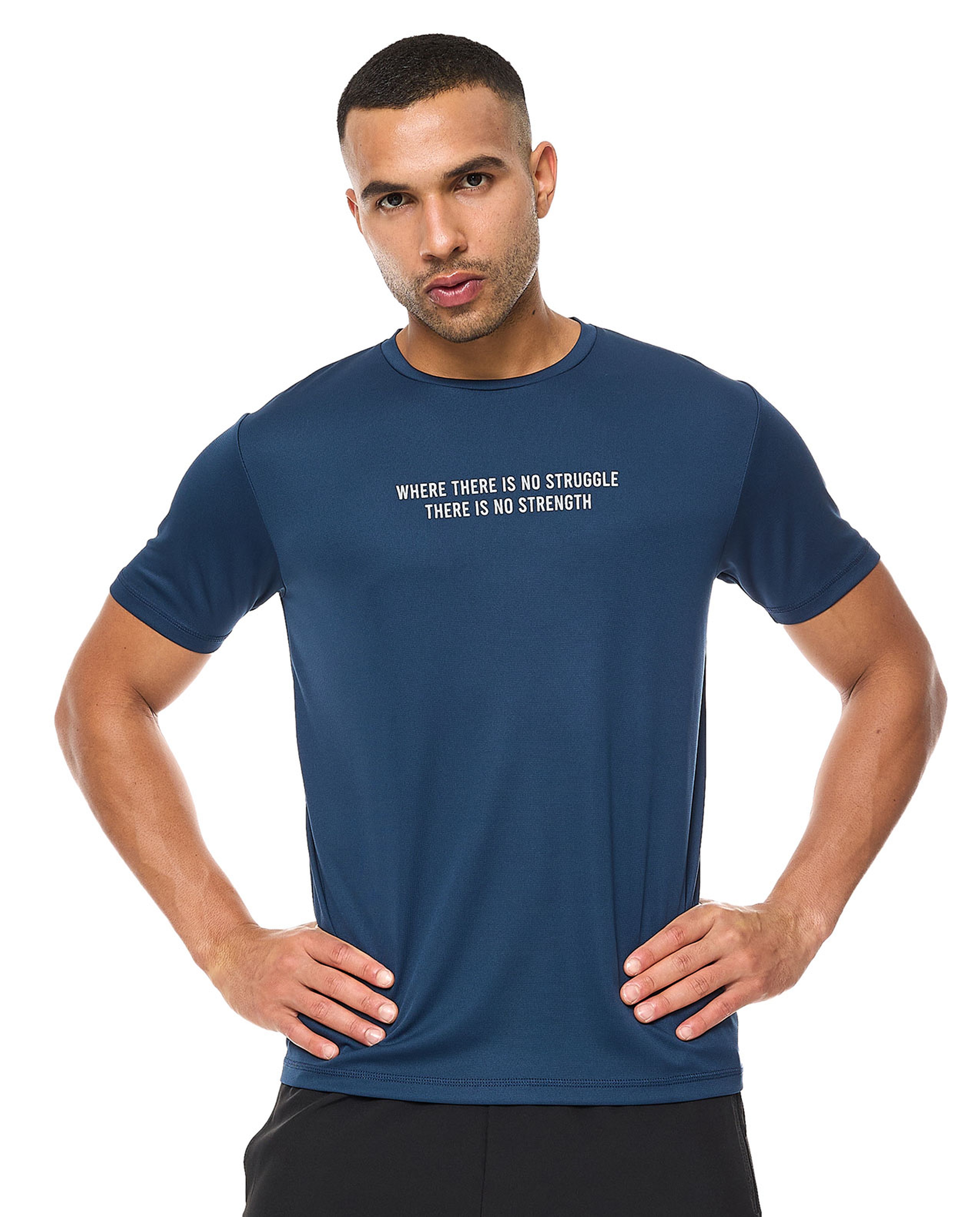 Printed Active T-Shirt with Crew Neck and Short Sleeves