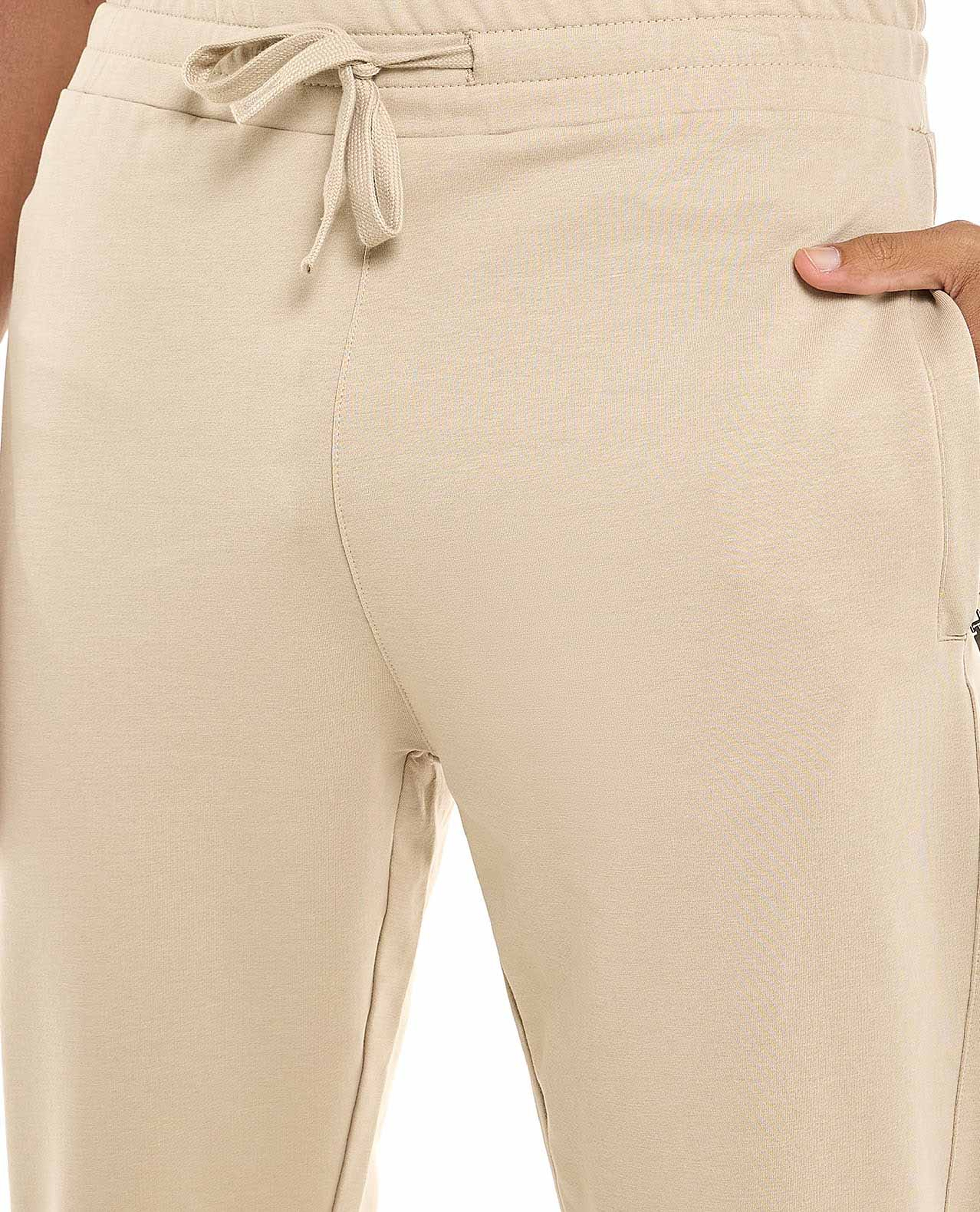 Solid Joggers with Drawstring Waist