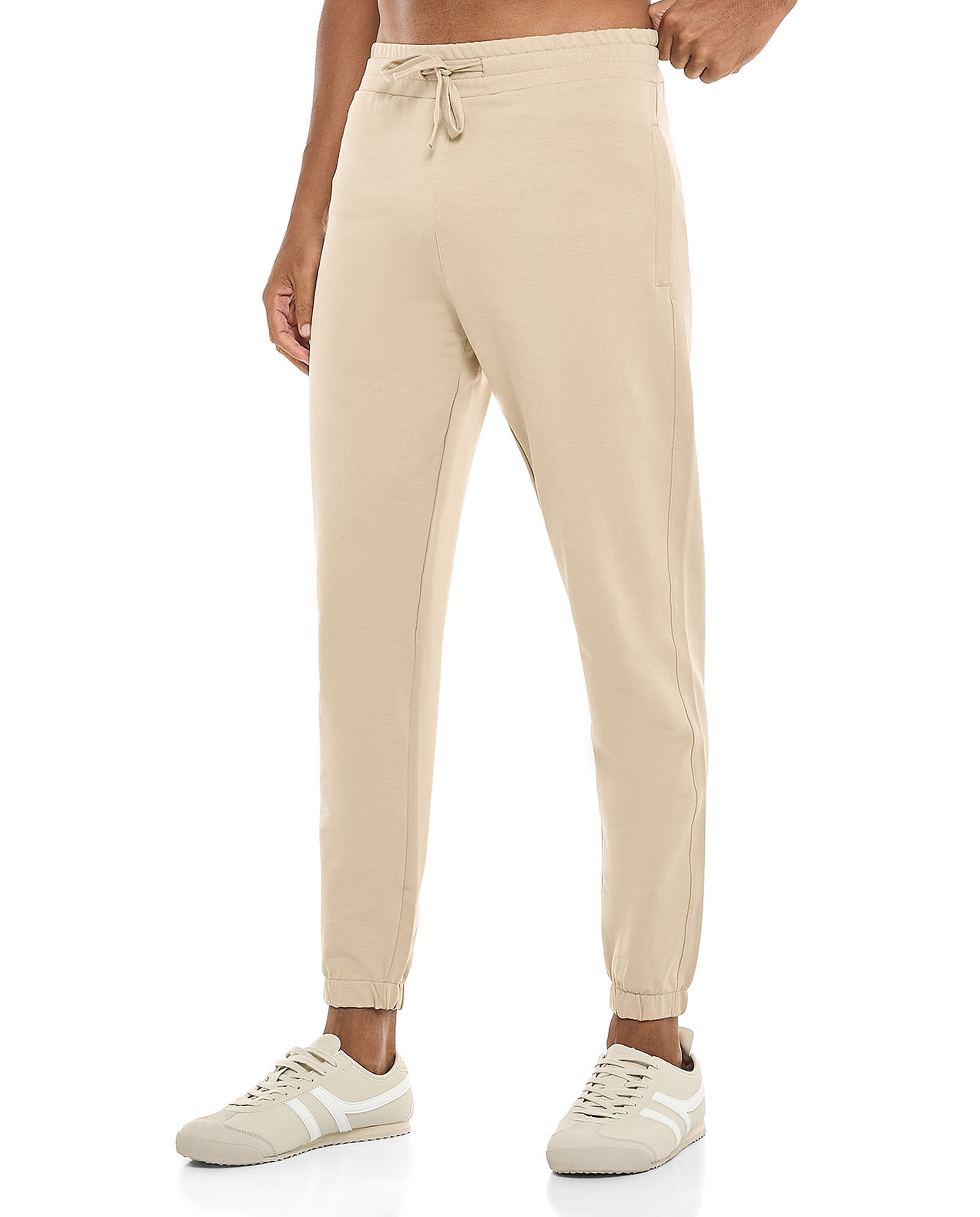 Solid Joggers with Drawstring Waist