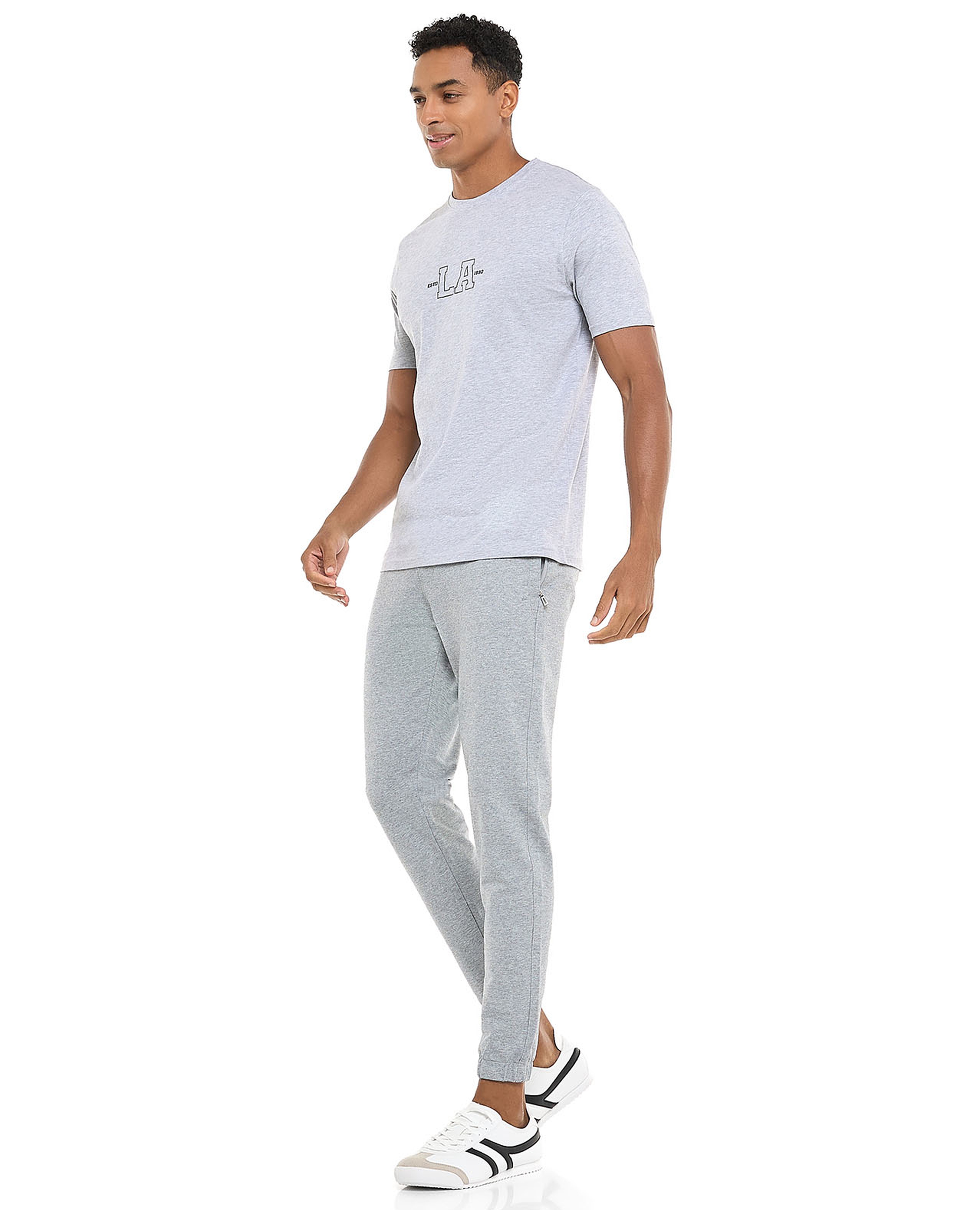 Solid Joggers with Drawstring Waist
