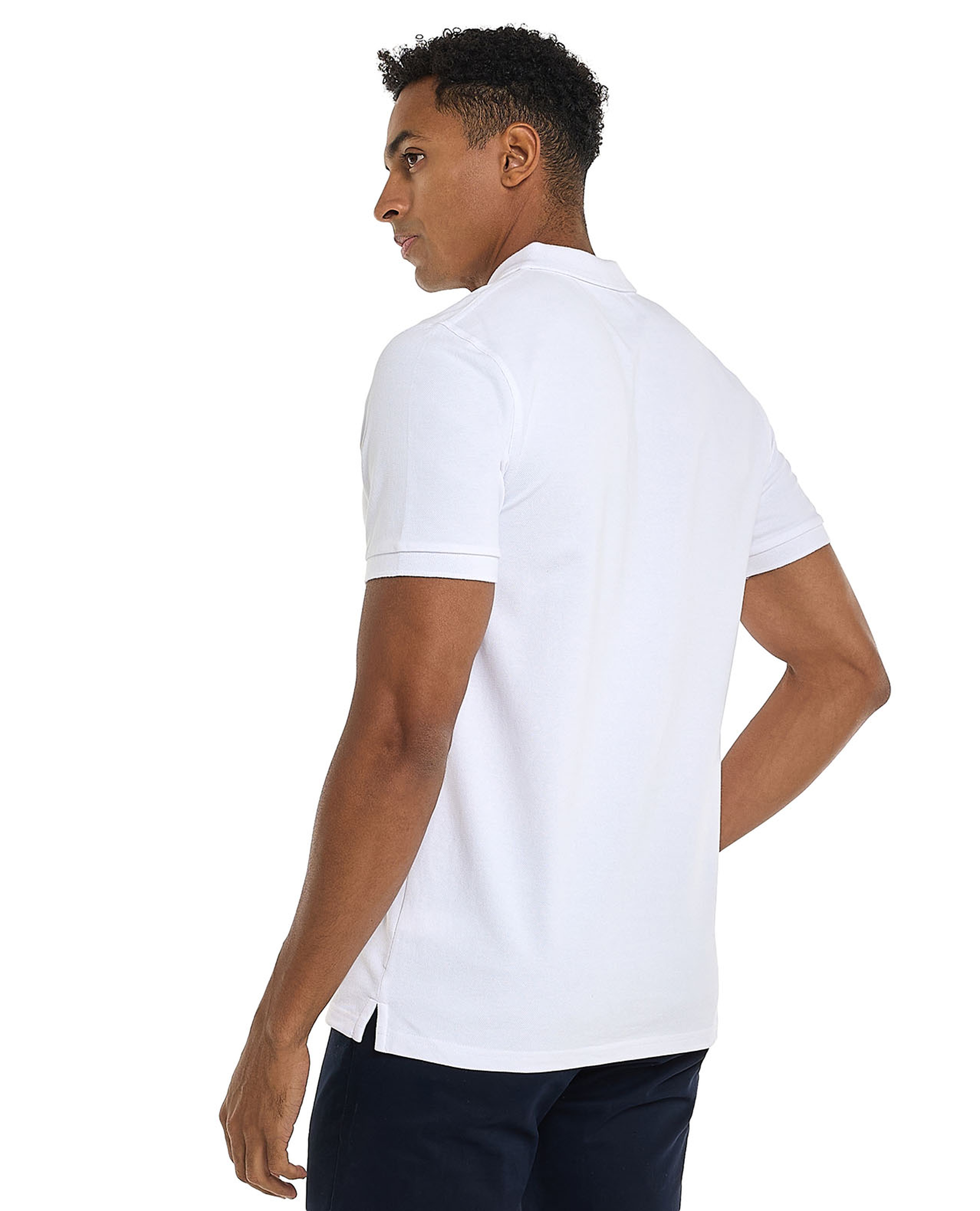 Solid Polo T-Shirt with Short Sleeves